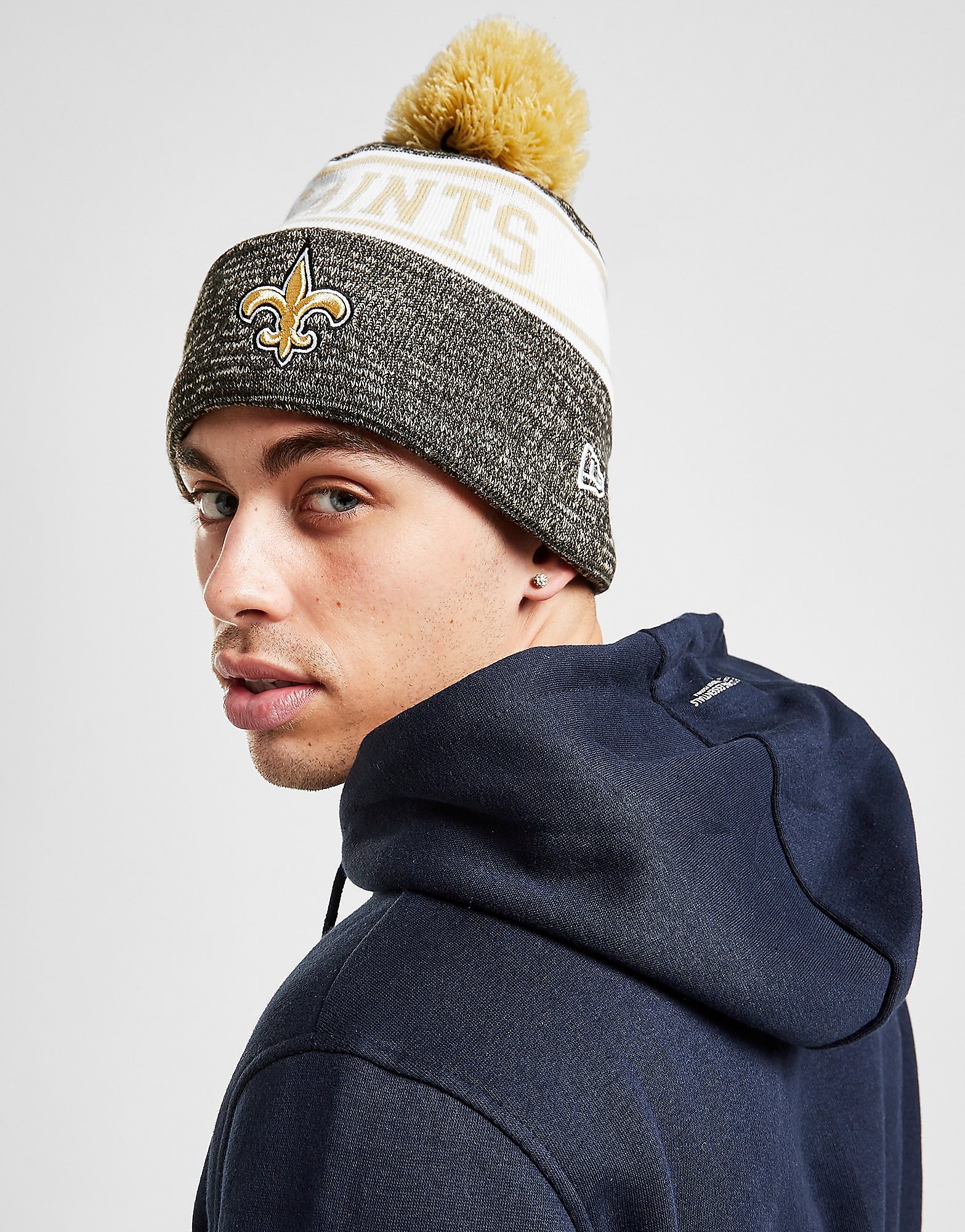 

New Era NFL New Orleans Saints Pom Beanie Hat - Only at JD - Black - Womens, Black