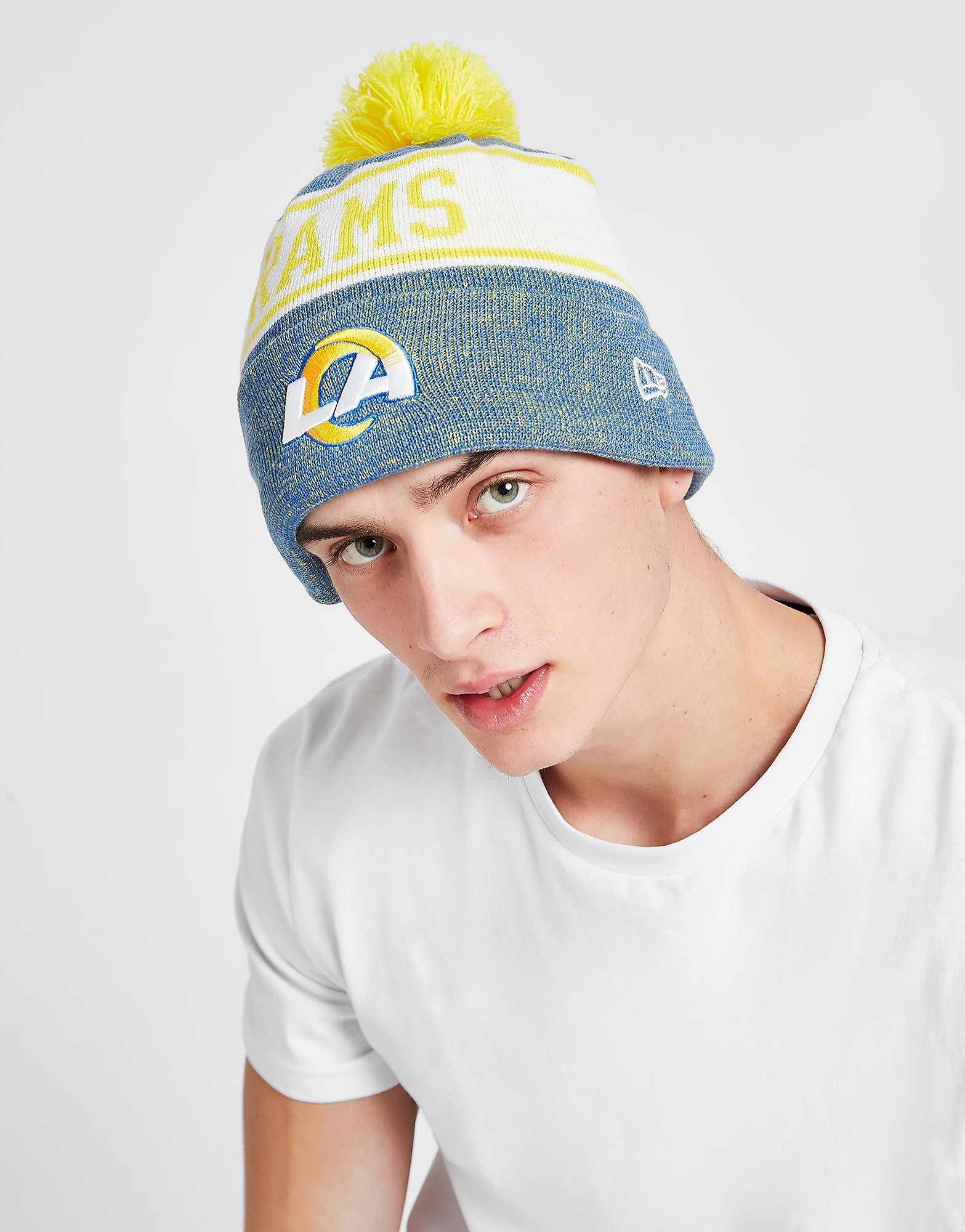 

New Era NFL Los Angeles Rams Pom Beanie Hat - Only at JD - Blue - Womens, Blue