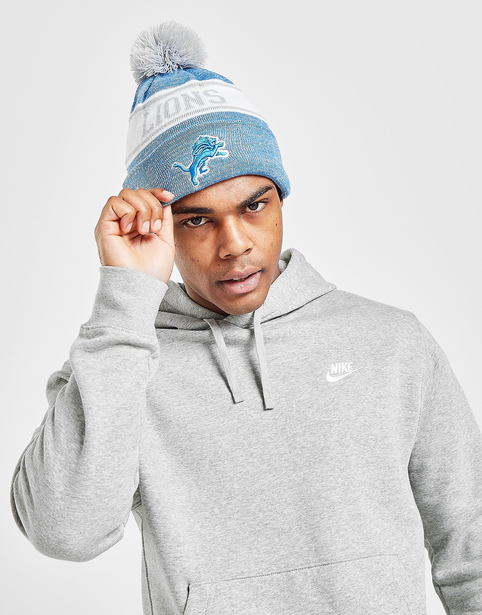 

New Era NFL Detroit Lions Pom Beanie Hat - Only at JD - Blue - Womens, Blue