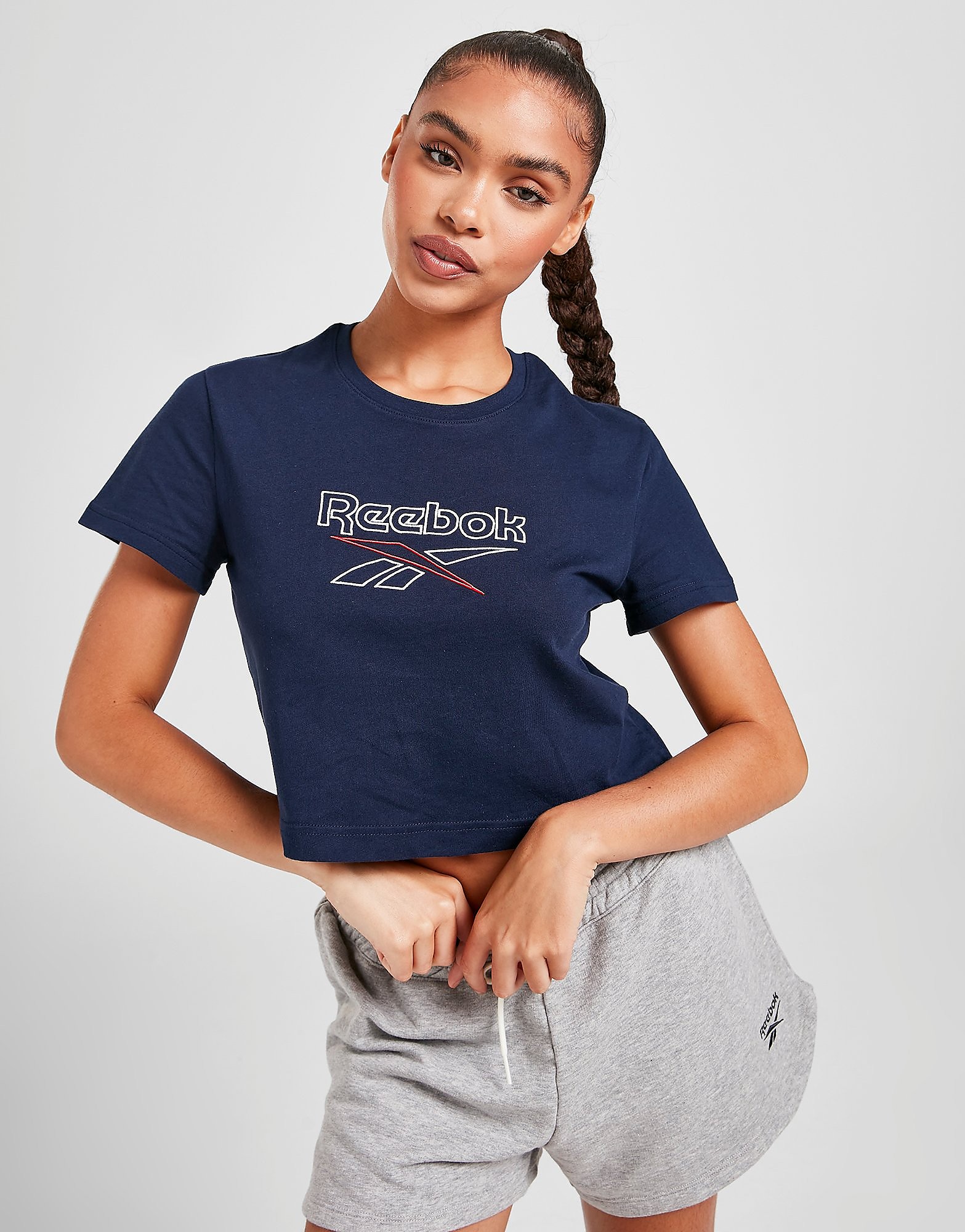 

Reebok Core Crop T-Shirt - Vector Navy - Womens, Vector Navy