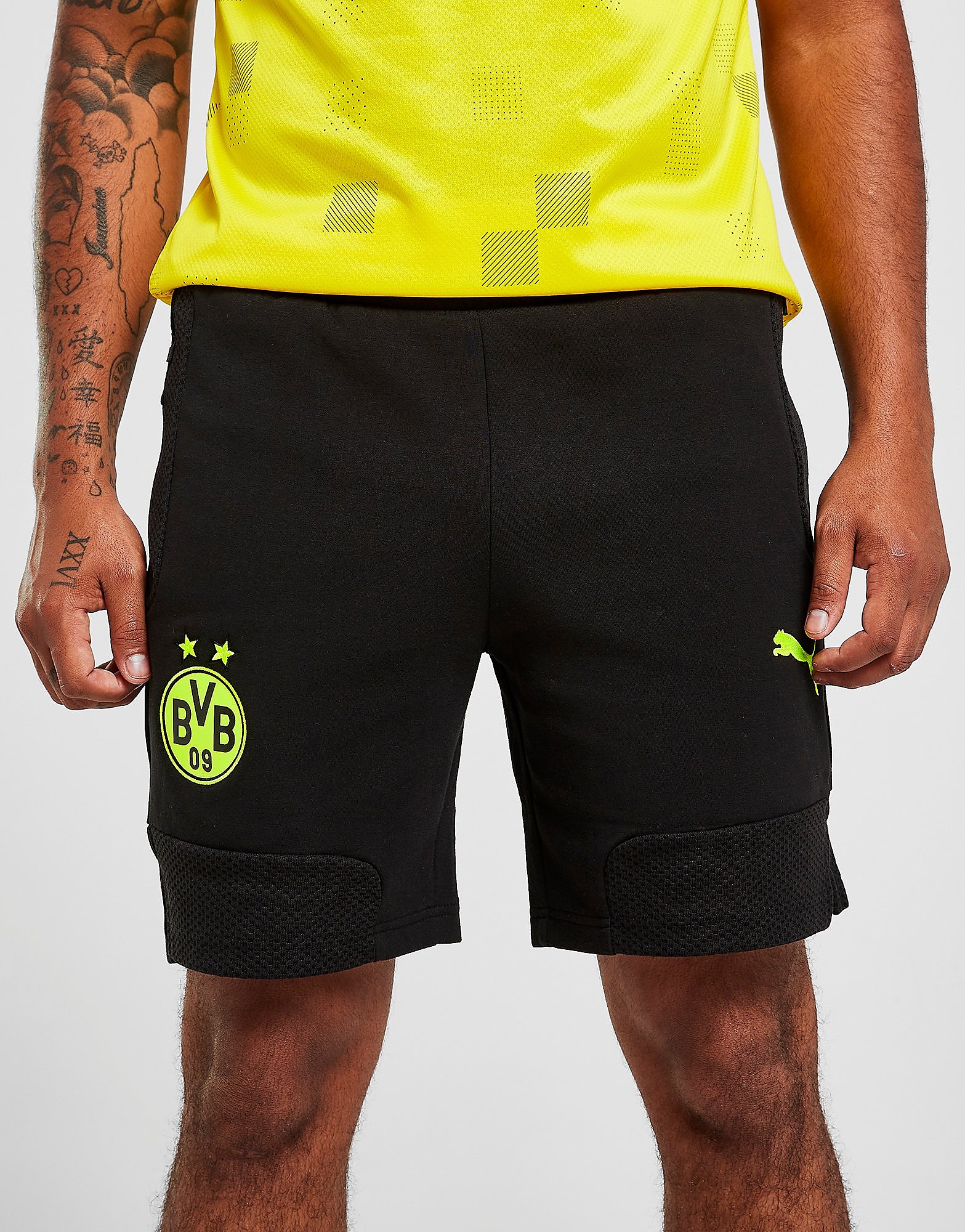 

Puma Borussia Dortmund Travel Shorts - Black - Mens, Black