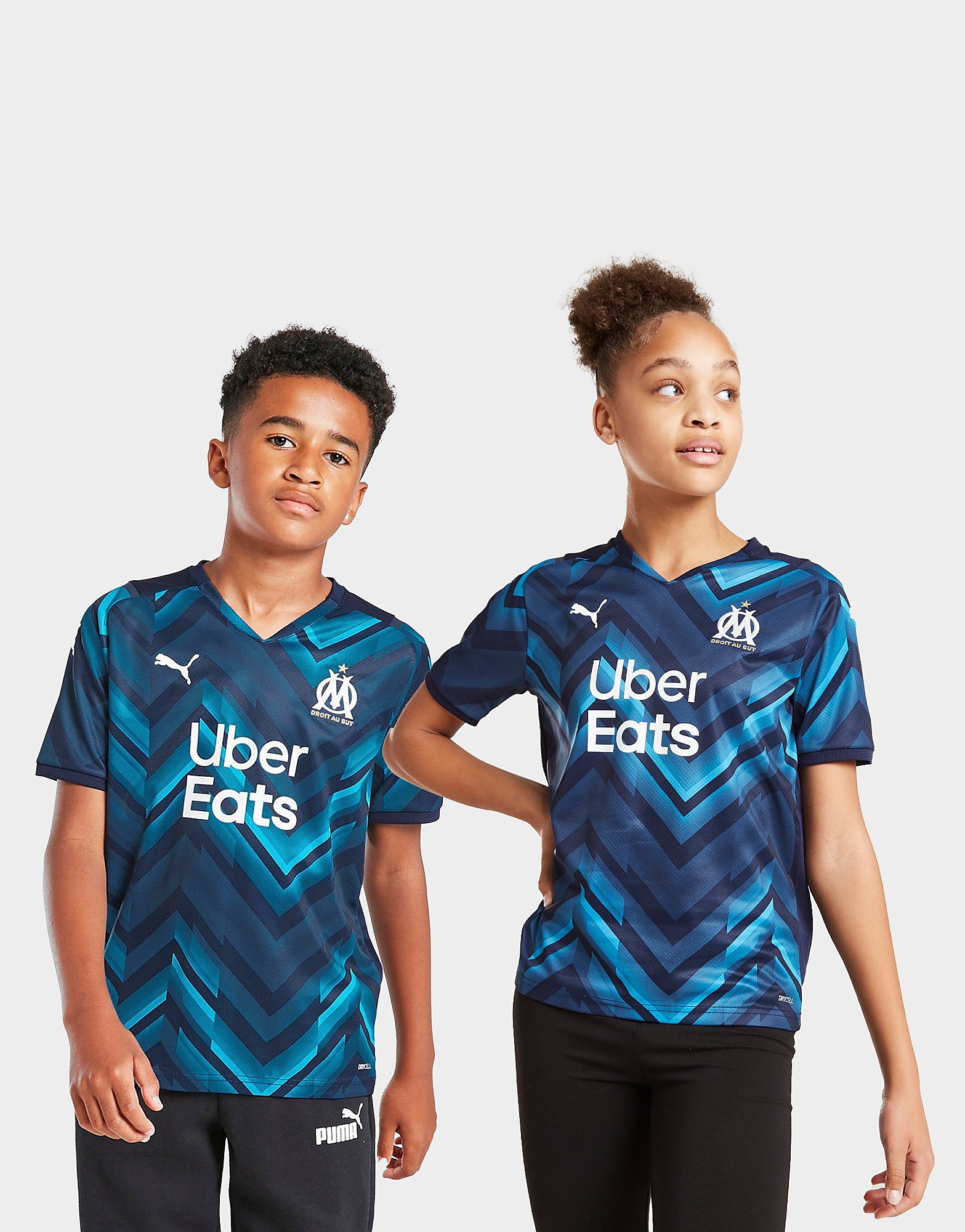 Puma Olympique Marseille 2021/22 Away Shirt Junior - Navy - Kids, Navy