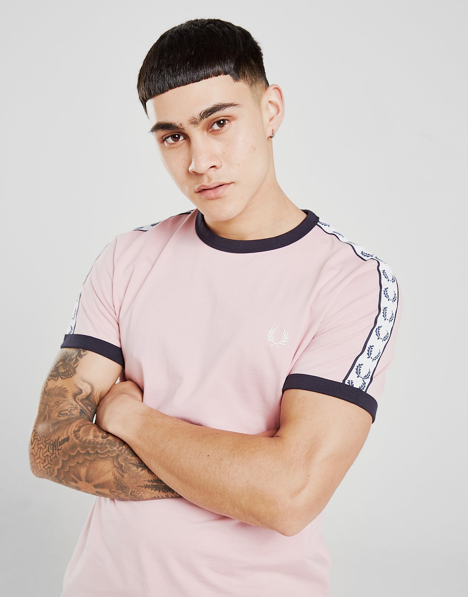 

Fred Perry Taped Ringer T-Shirt - Pink - Mens, Pink