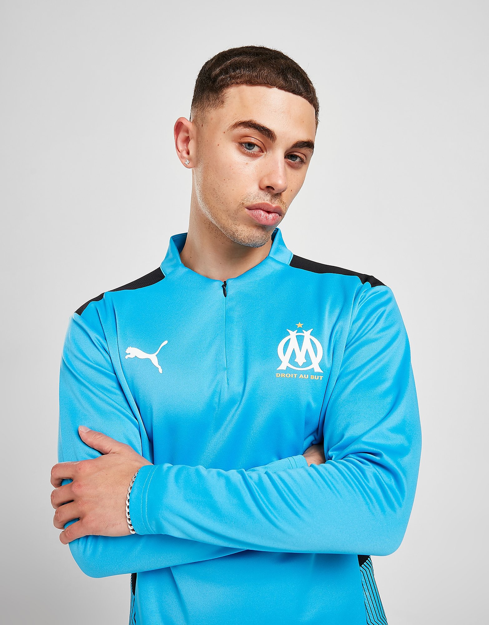 

Puma Olympique Marseille FC 1/4 Zip Track Top - Blue - Mens, Blue