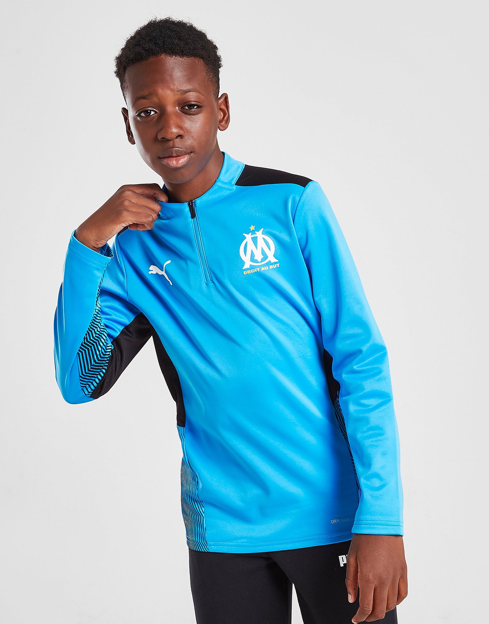 Puma Olympique Marseille FC 1/4 Zip Track Top Junior - Blue - Kids, Blue