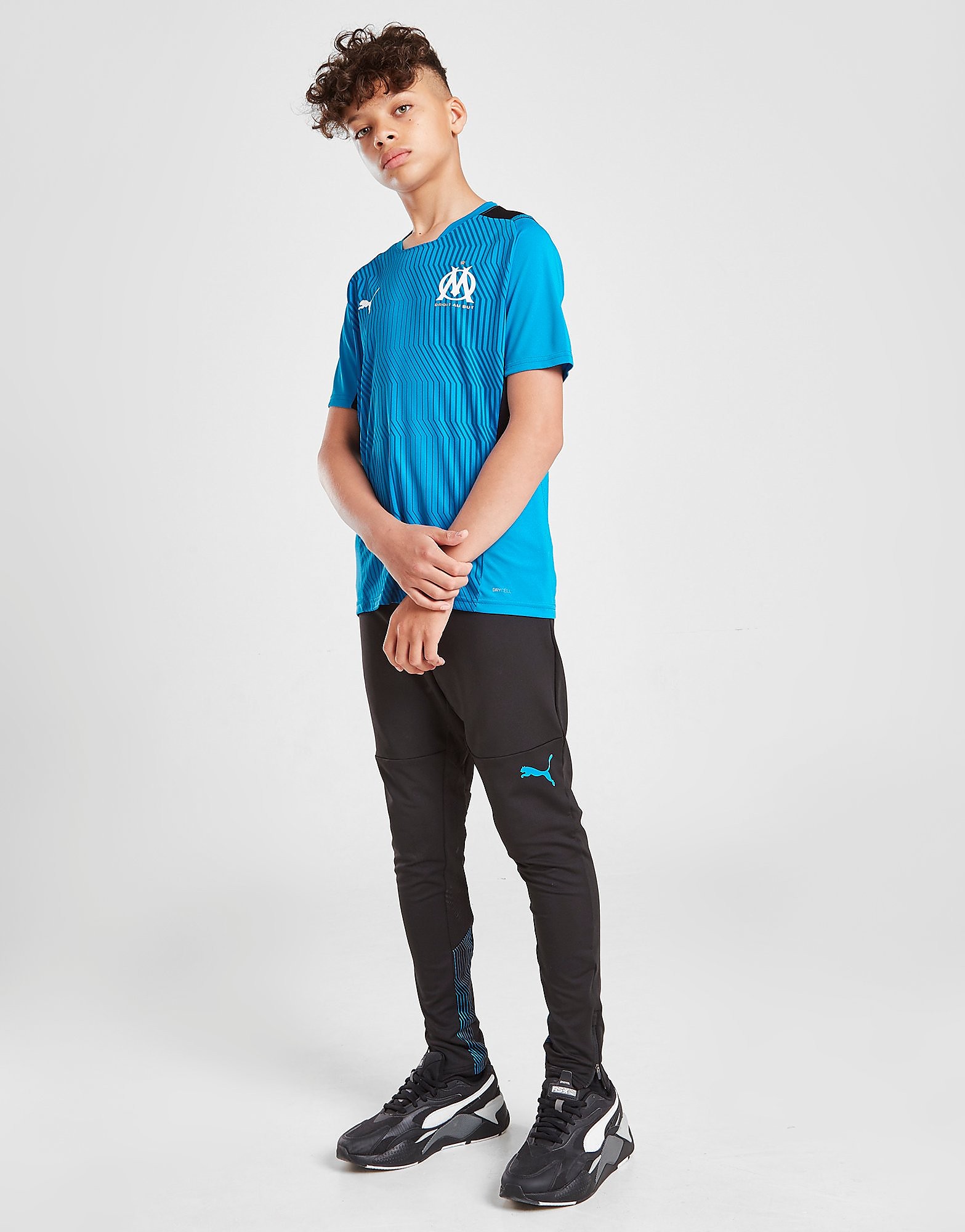 Puma Olympique Marseille FC Training Shirt Junior - Blue - Kids, Blue