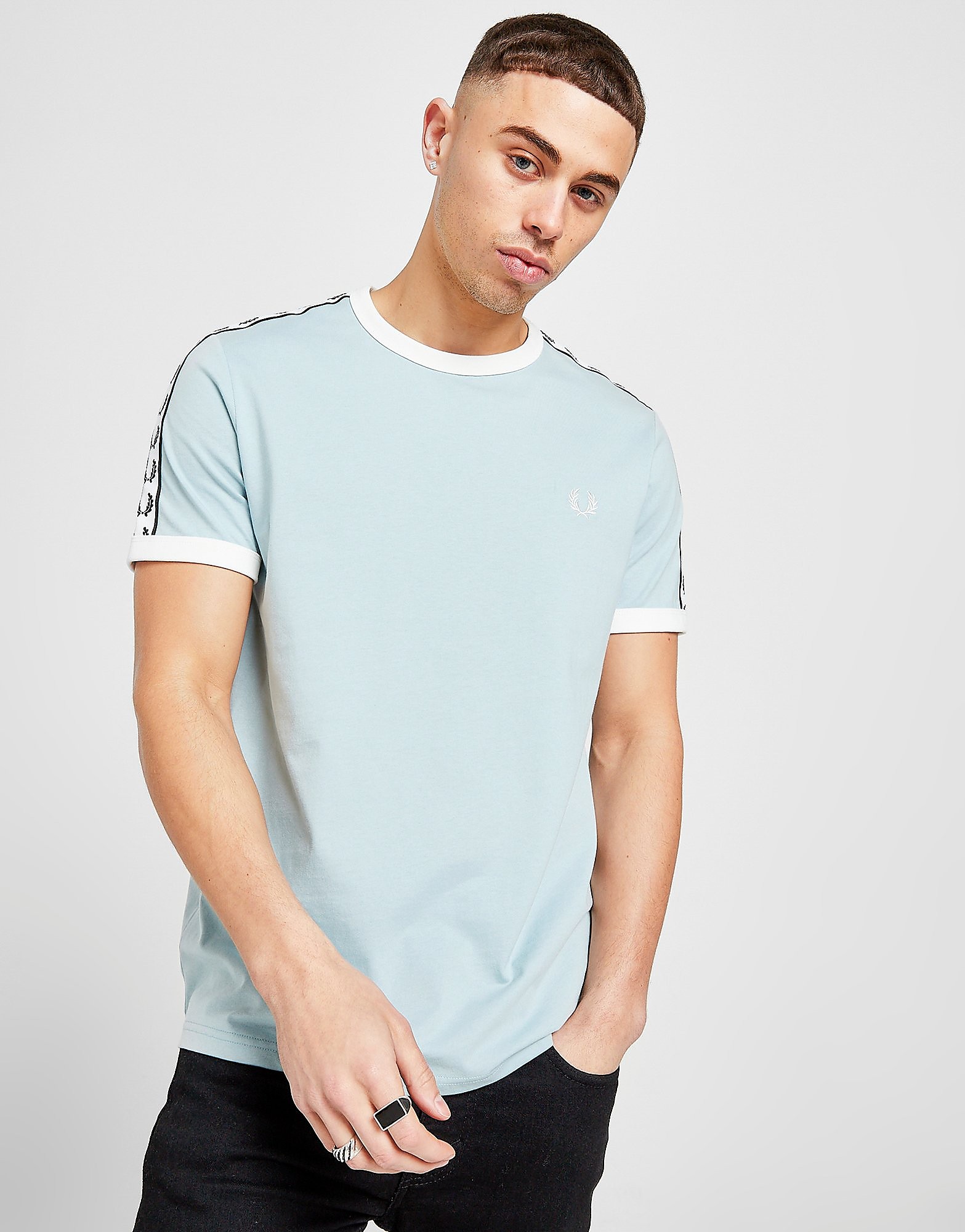 

Fred Perry Taped Ringer T-Shirt - Blue - Mens, Blue