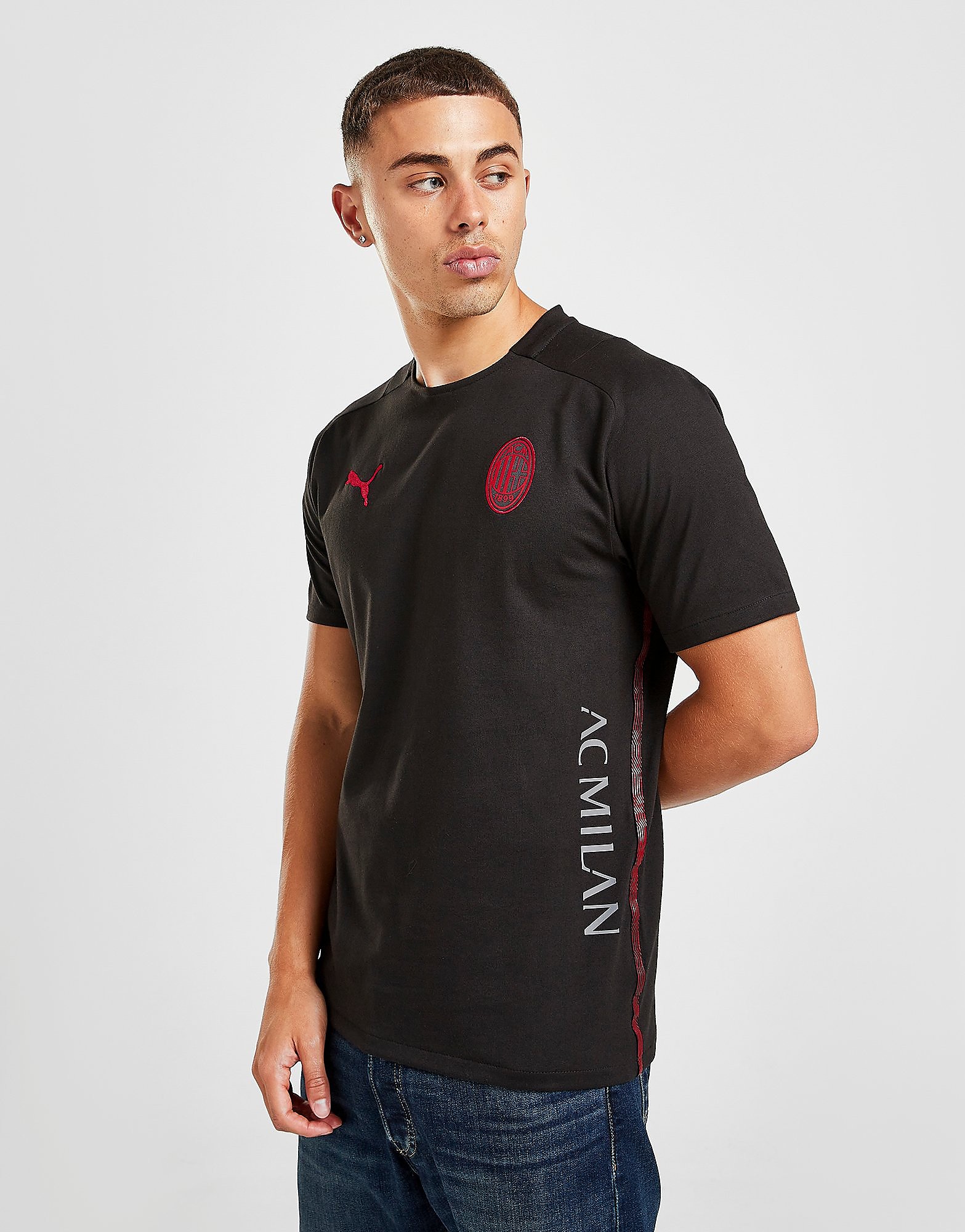 

Puma AC Milan Short Sleeve Travel T-Shirt - Black - Mens, Black