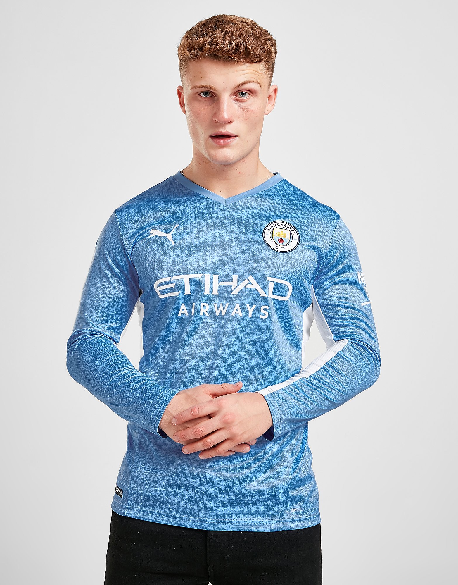 

Puma Manchester City FC 2021/22 Long Sleeve Home Shirt - Blue - Mens, Blue