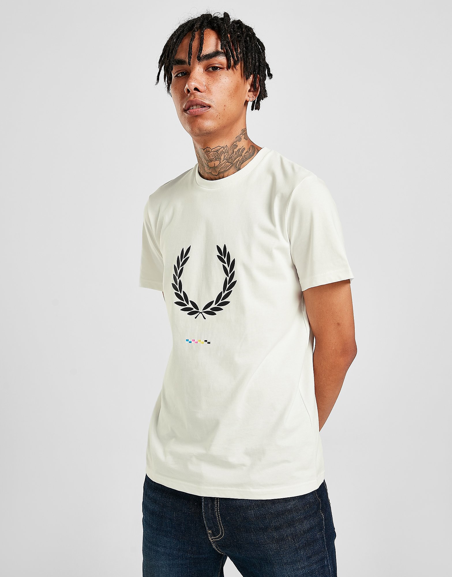 

Fred Perry Big Laurel T-Shirt - White - Mens, White