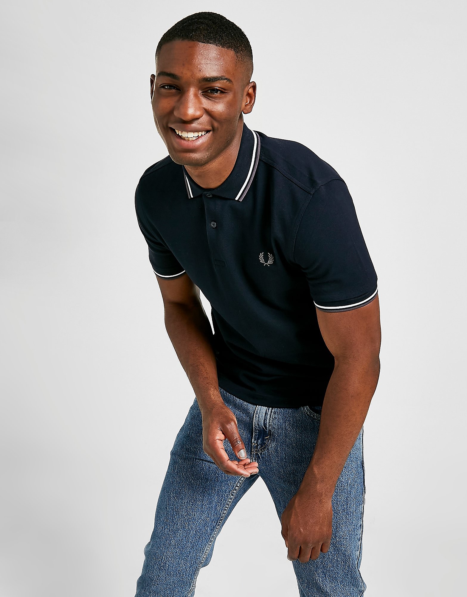 

Fred Perry Twin Tipped Polo Shirt - Only at JD - Blue - Mens, Blue