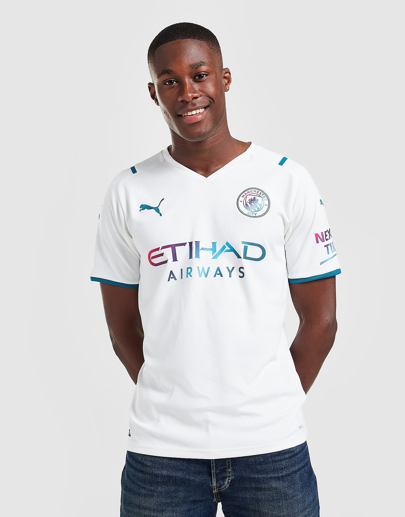 

Puma Manchester City FC 2021/22 Away Shirt - WHITE - Mens, WHITE