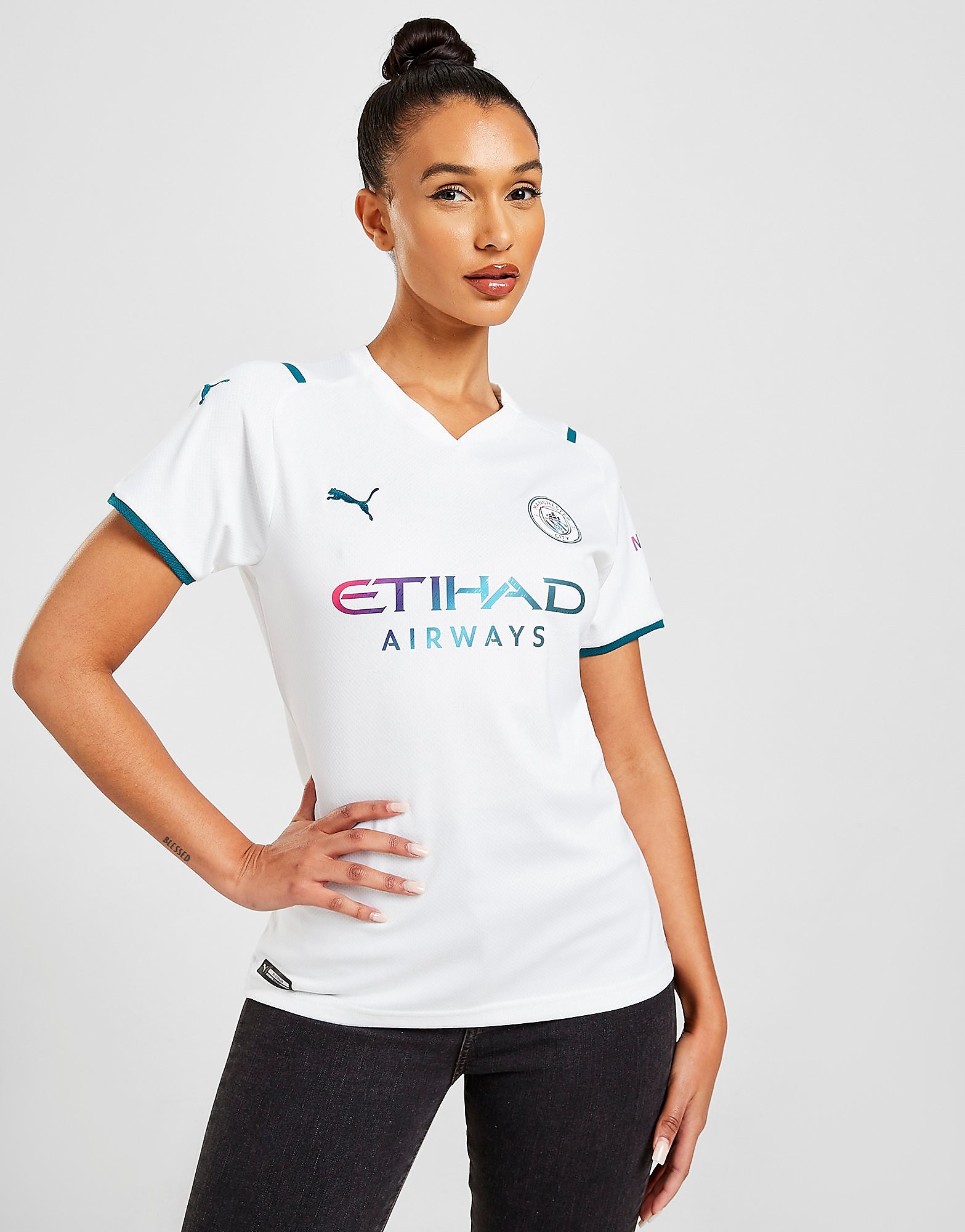 

Puma Manchester City FC 2021/22 Away Shirt Women's - White, White