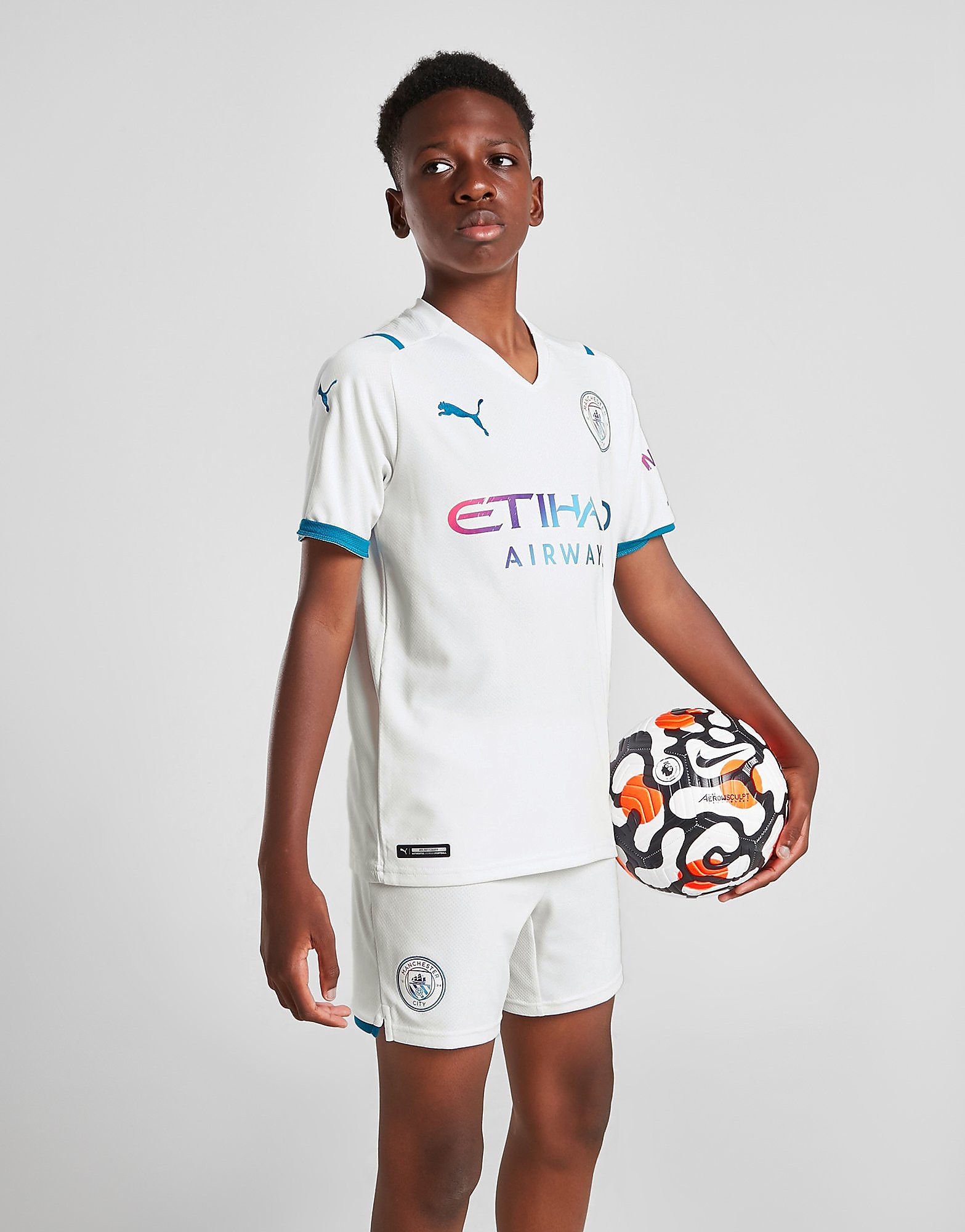 

Puma Manchester City FC 2021/22 Away Shorts Junior - White - Kids, White