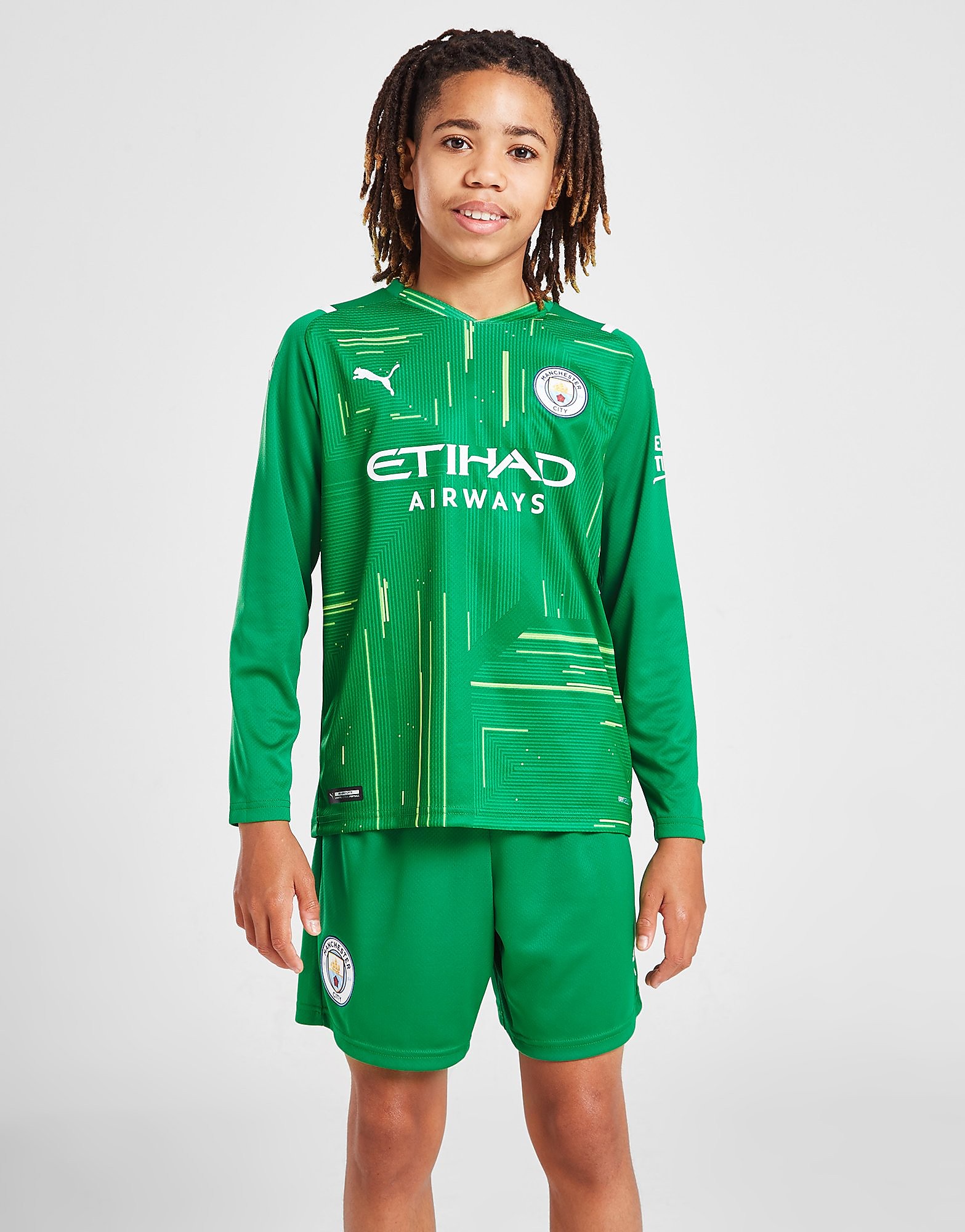 

Puma Manchester City 21/22 Away Goalkeeper Short Junior - Green - Kids, Green