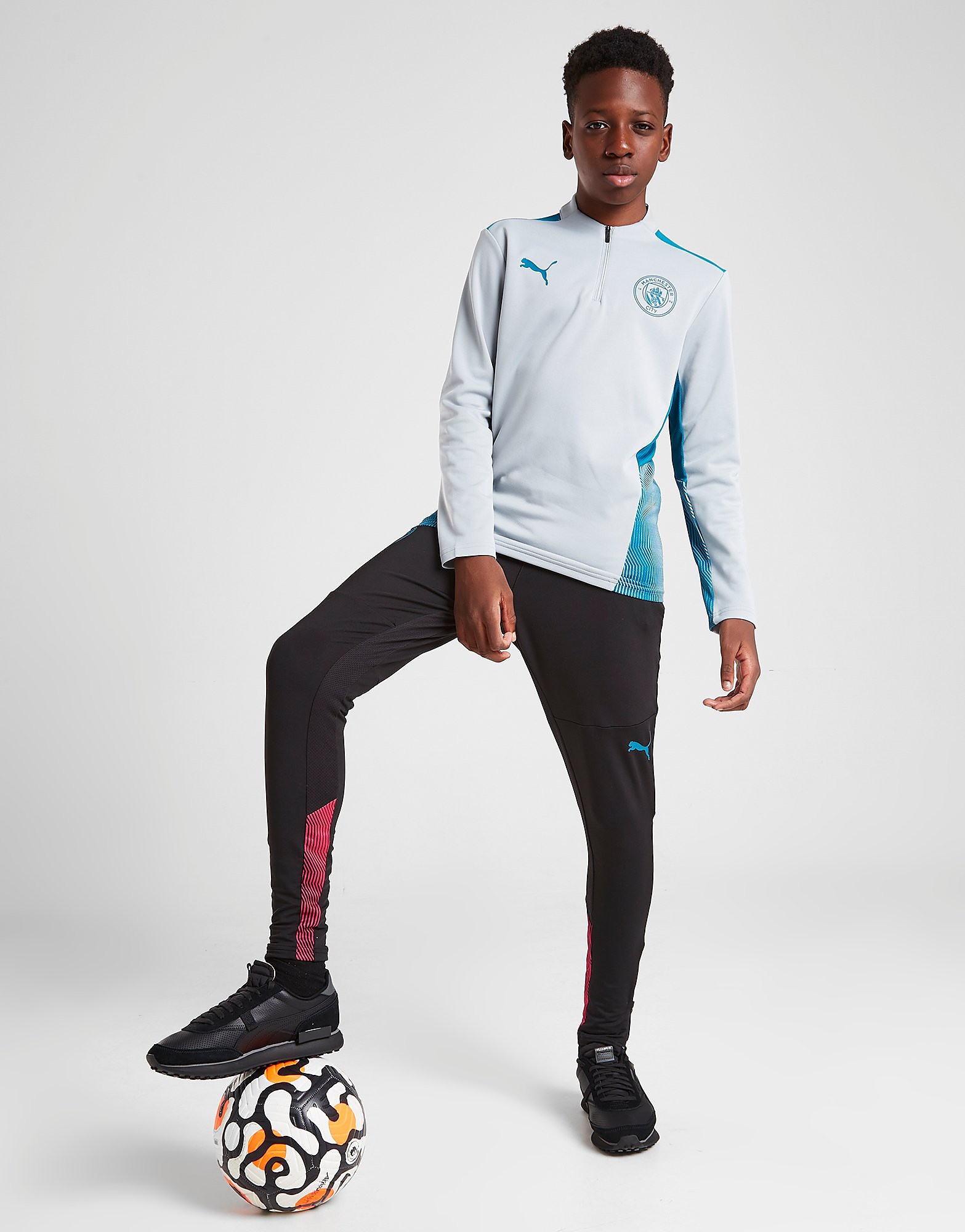 

Puma Manchester City FC Quarter-Zip Training Top Junior - Grey - Kids, Grey