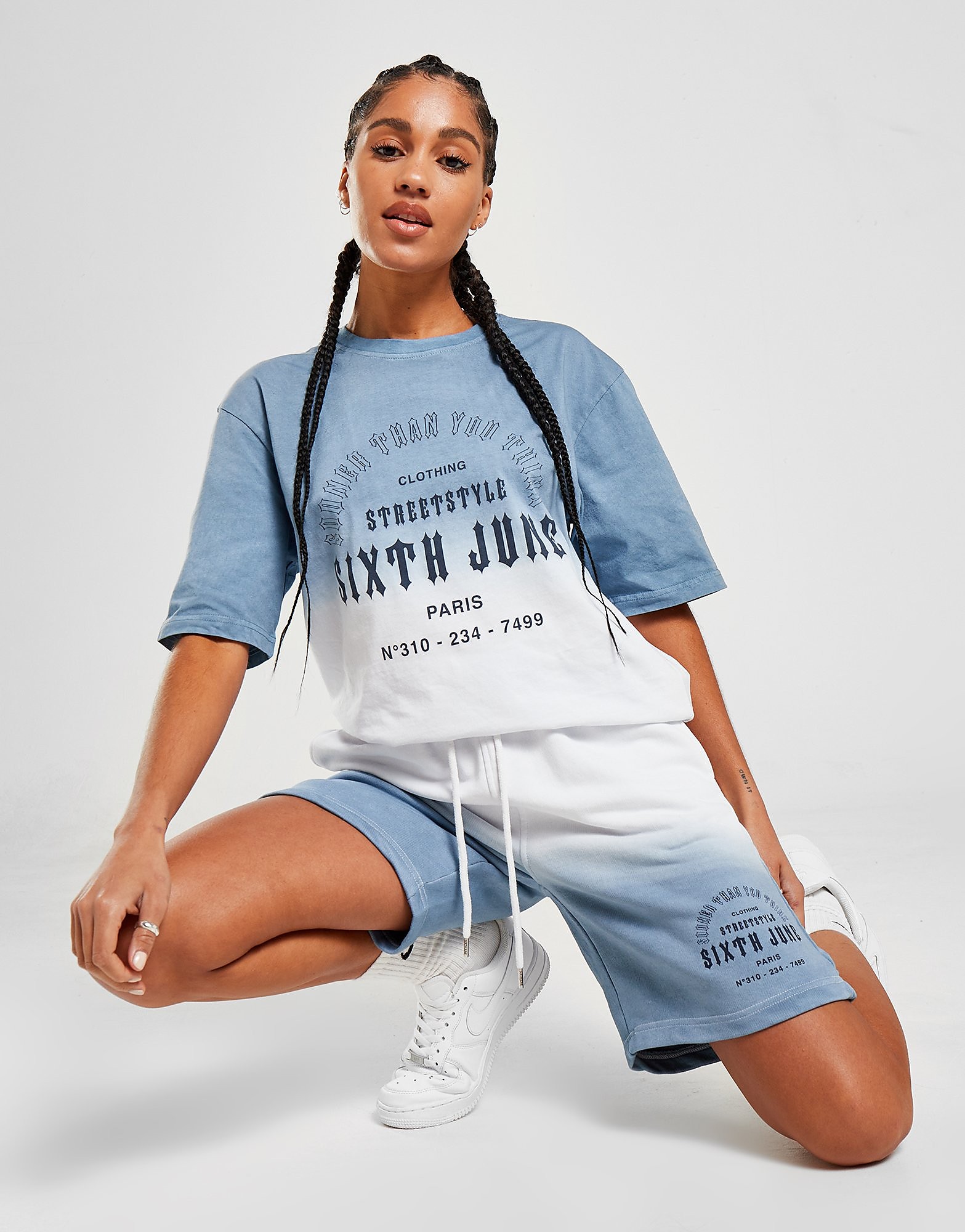 

Sixth June Fade Boyfriend Shorts - Blue - Womens, Blue