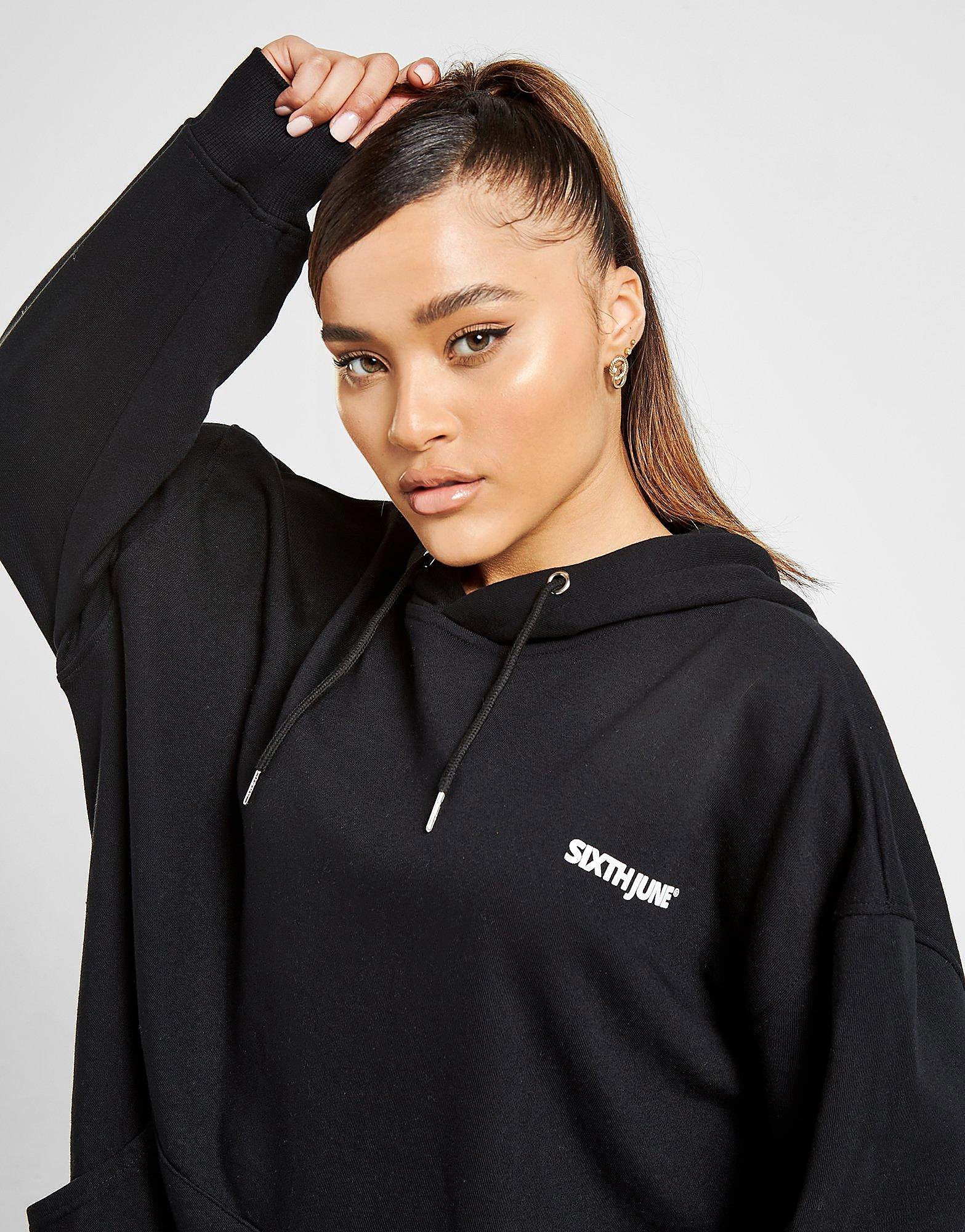

Sixth June Logo Overhead Hoodie - Black - Womens, Black