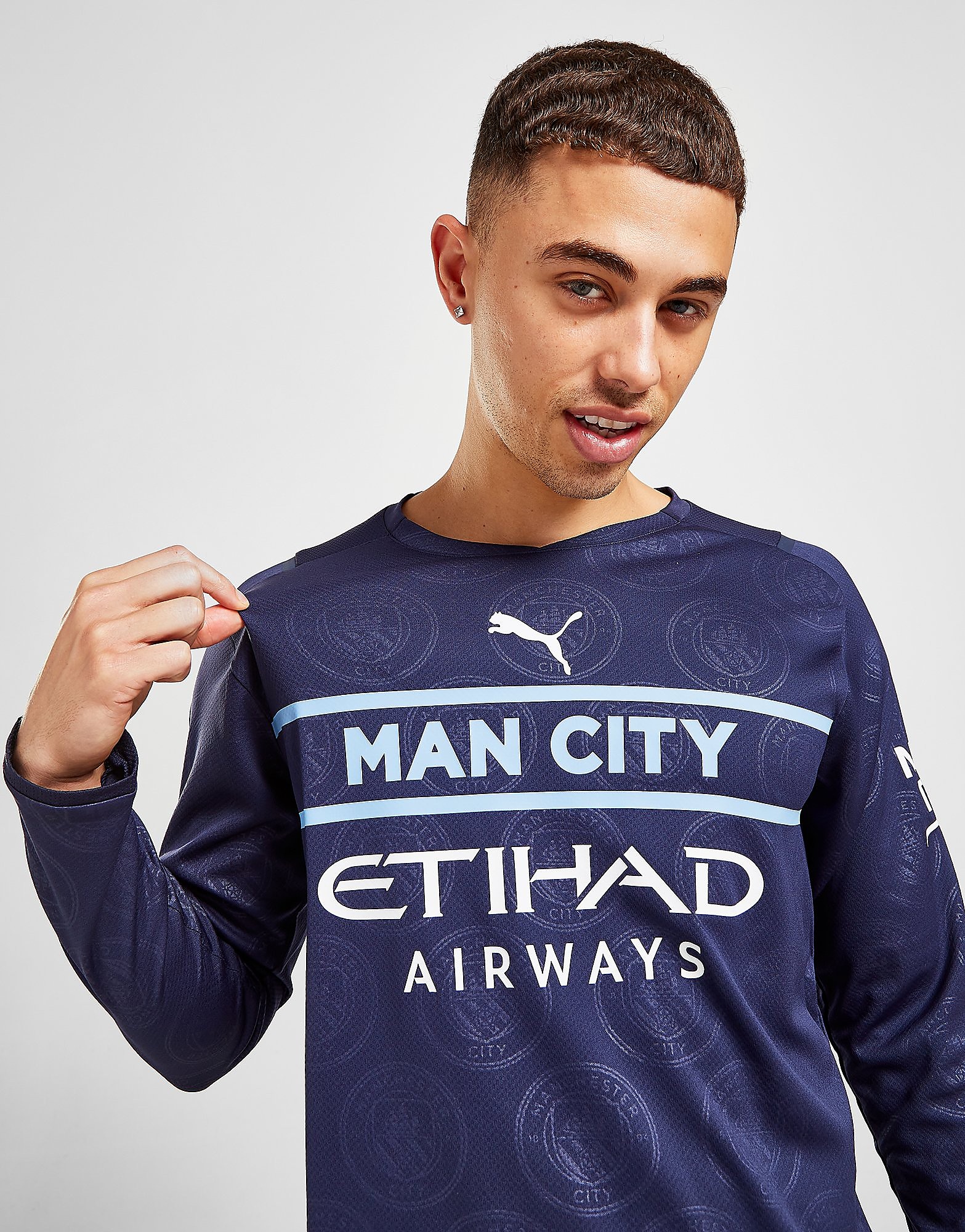 

Puma Manchester City FC 2021/22 Long Sleeve Third Shirt - Blue - Mens, Blue