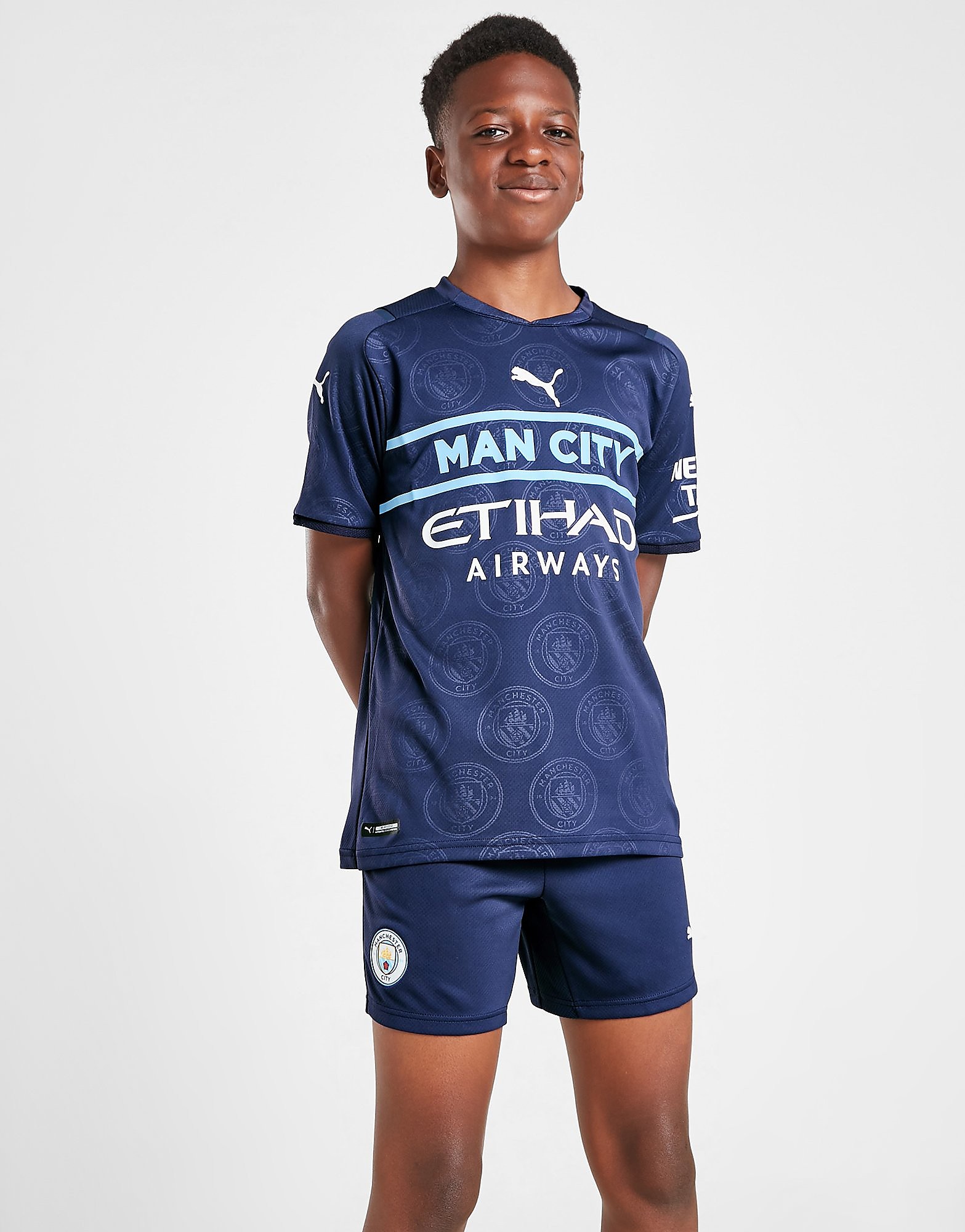 

Puma Manchester City FC 2021/22 Third Shorts Junior - Navy - Kids, Navy