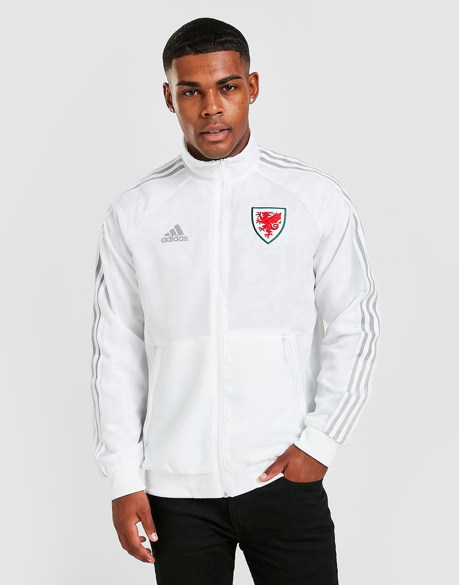 

adidas Wales 2021/22 Anthem Jacket - White - Mens, White