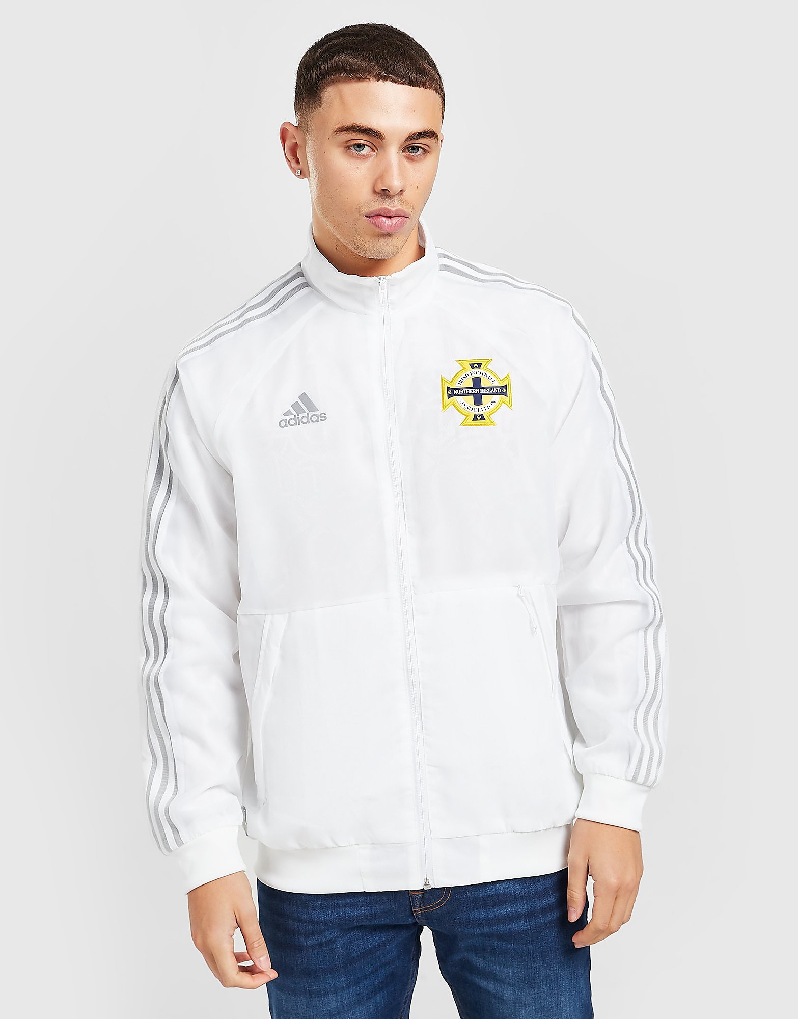 

adidas Northern Ireland 2021 Anthem Jacket - White - Mens, White