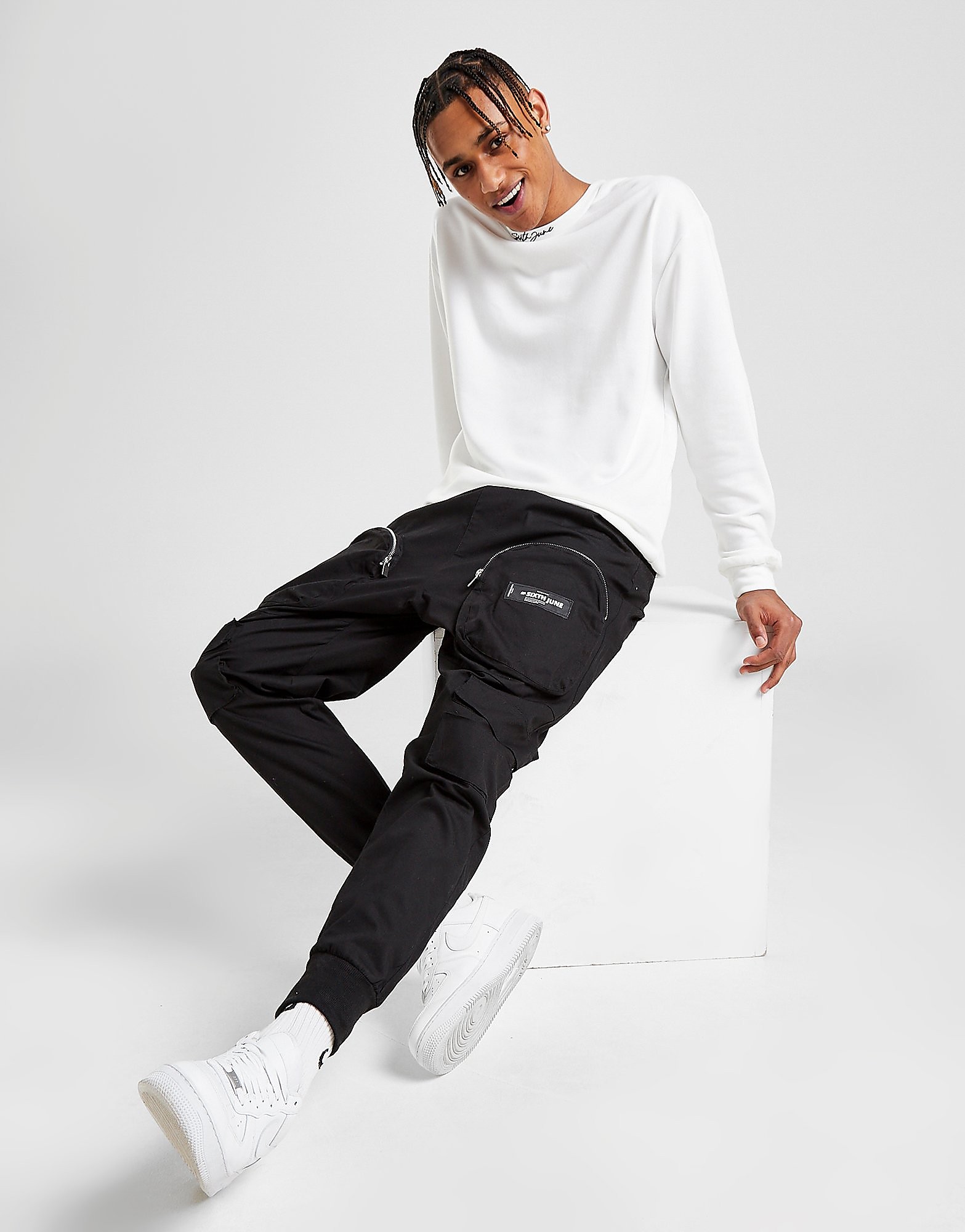 

Sixth June Cargo Track Pants - Black - Mens, Black
