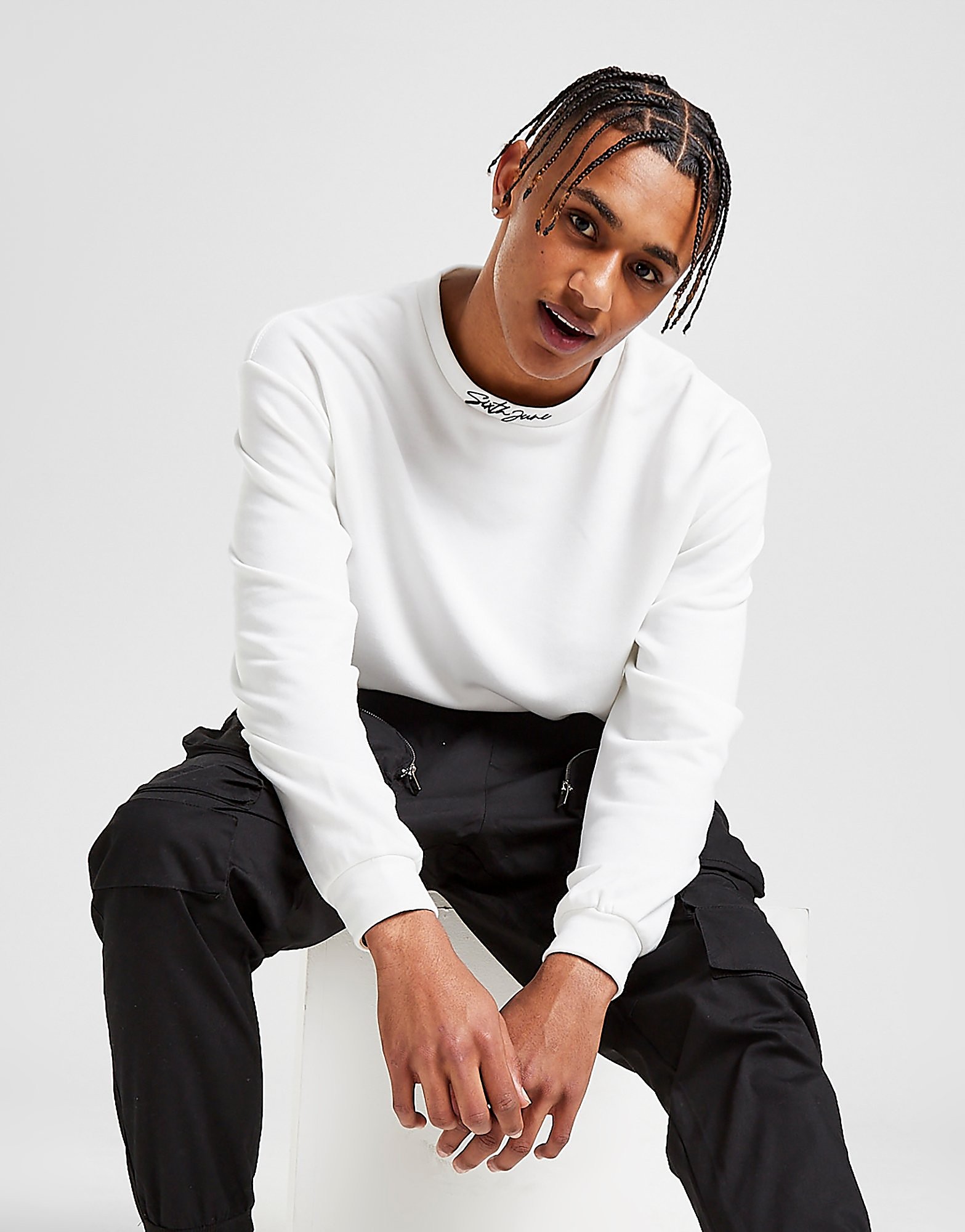 

Sixth June Signature Sweatshirt - White - Mens, White
