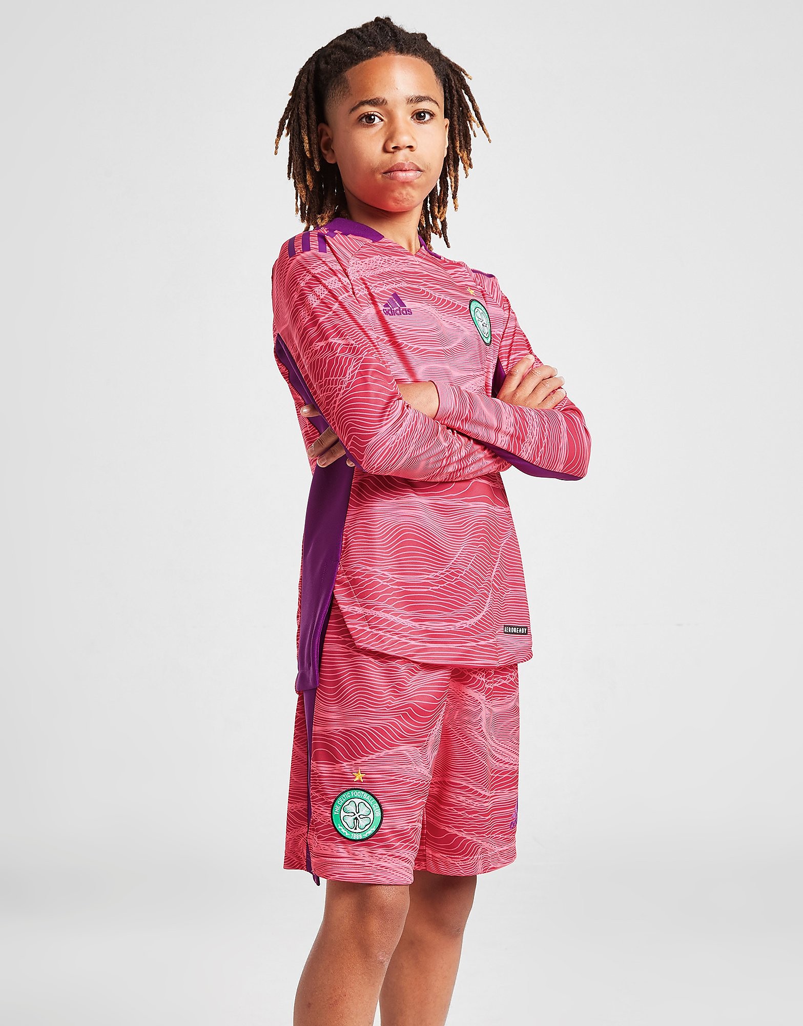 

adidas Celtic FC 2021/22 GK Third Shorts Junior - Pink - Kids, Pink