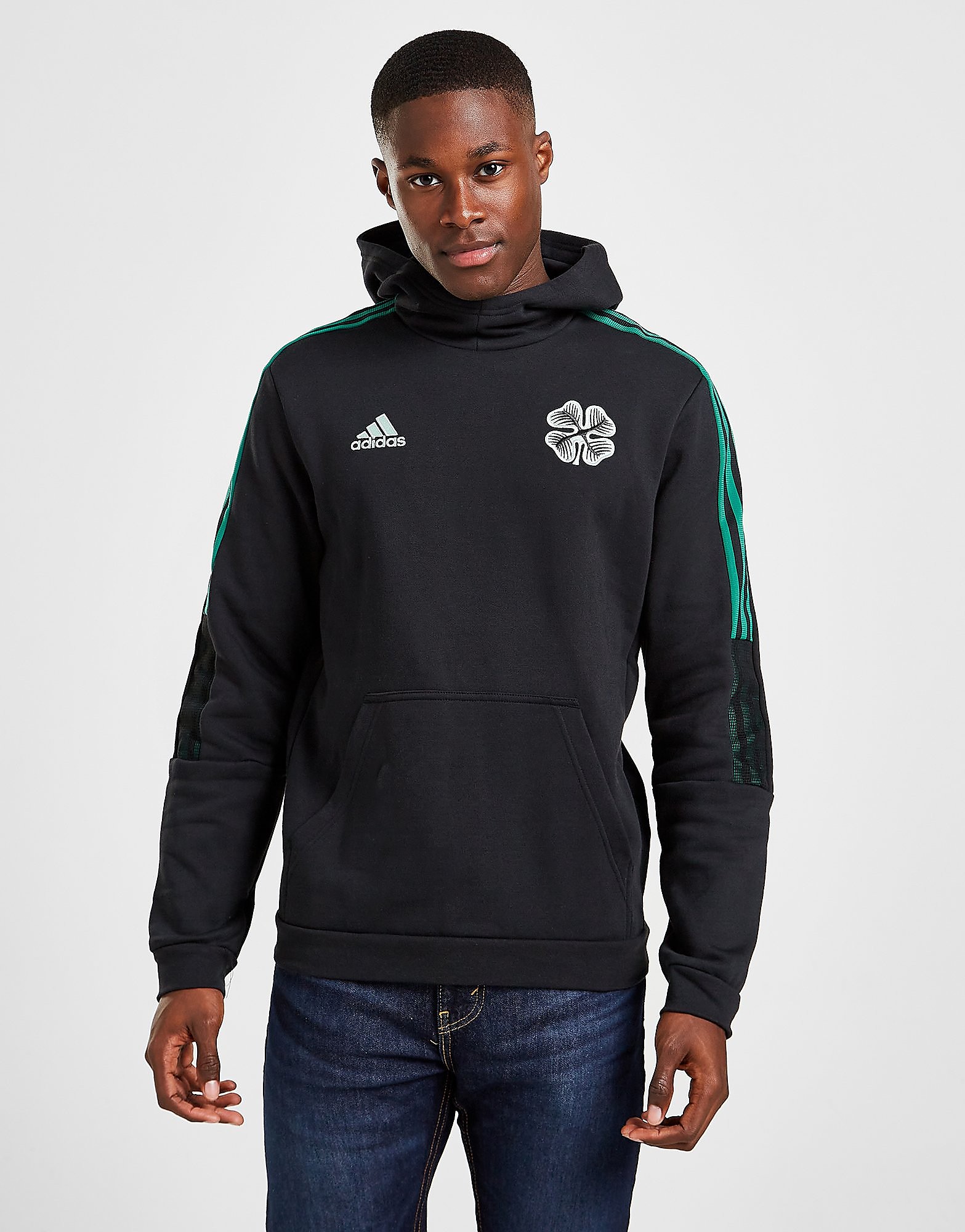 adidas Celtic FC Sweat Hoodie - Black - Mens, Black