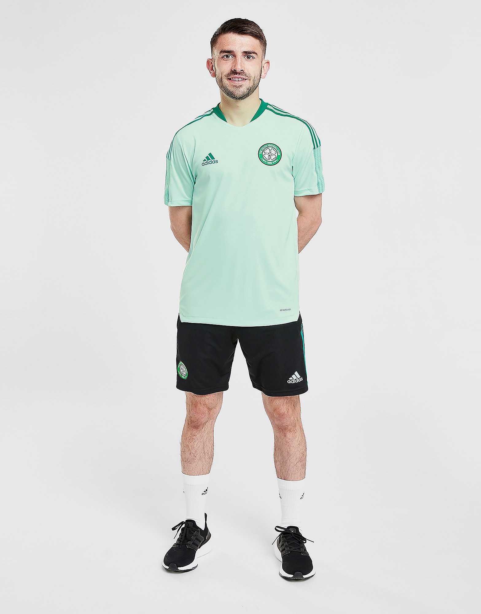 

adidas Celtic FC Training Shorts - Black - Mens, Black