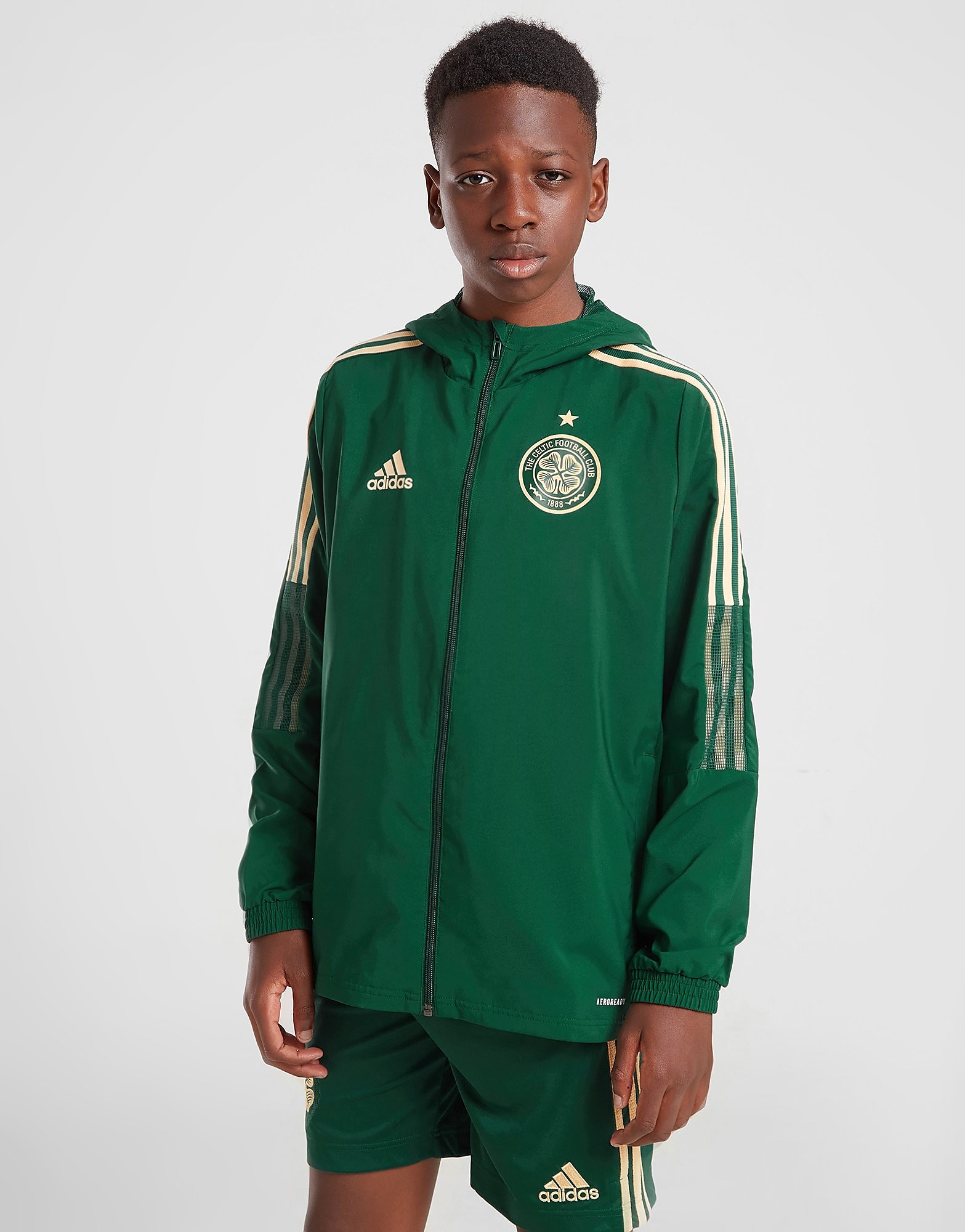 

adidas Celtic 2021/22 Windbreaker Jacket Junior - Green - Kids, Green