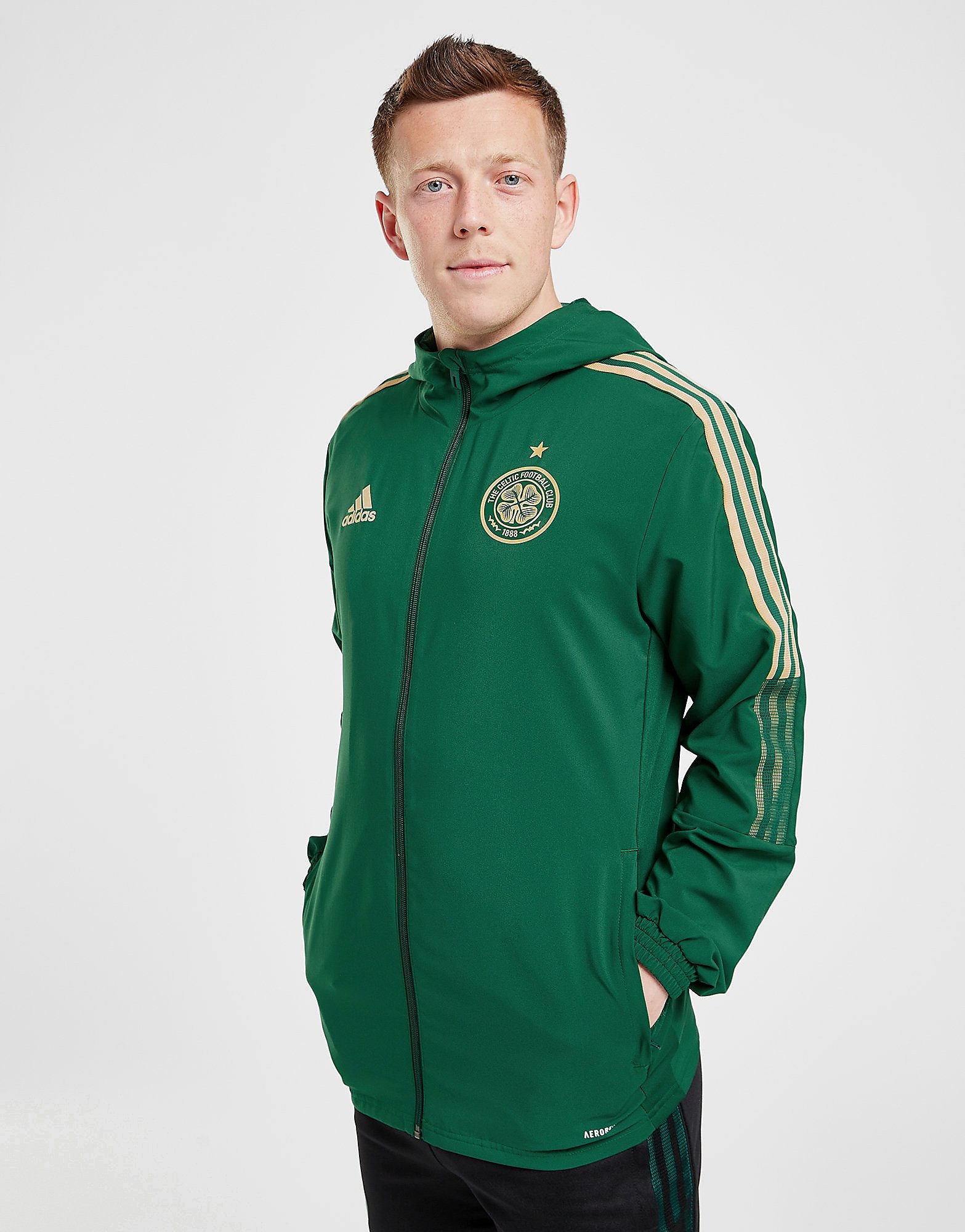 

adidas Celtic 2021/22 Windbreaker Jacket - Green - Mens, Green