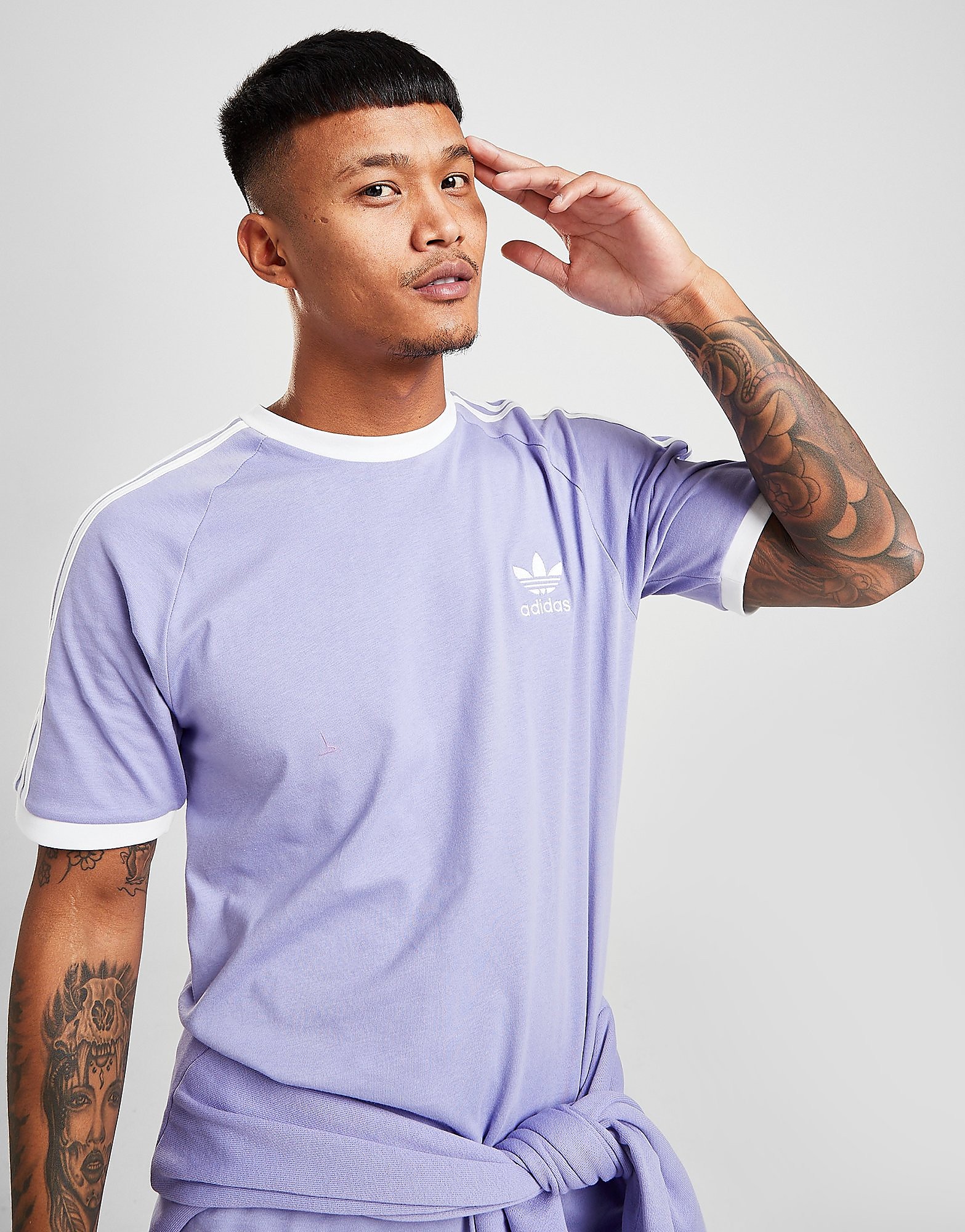 

adidas Originals 3-Stripes California T-Shirt - Only at JD - Purple, Purple