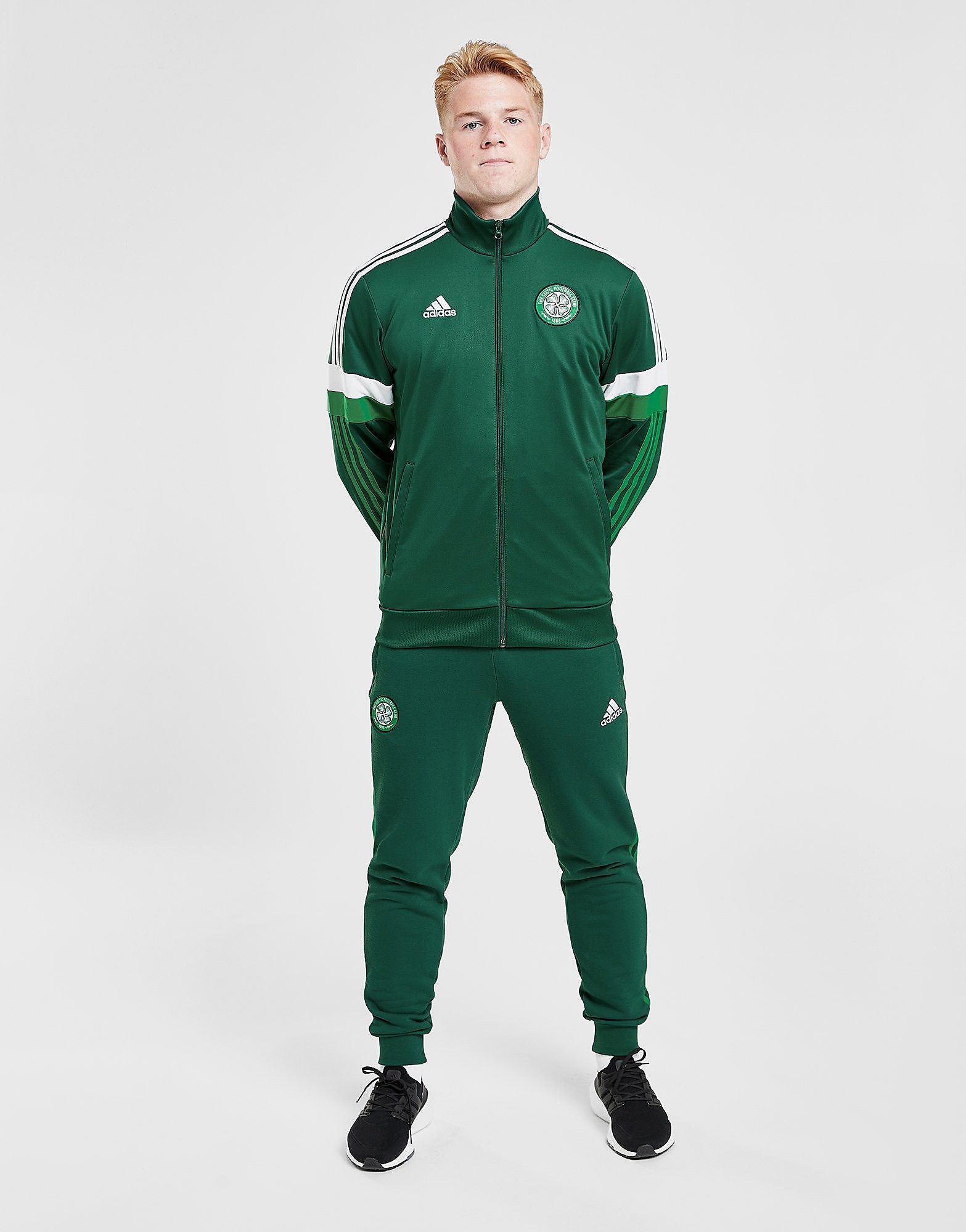 

adidas Celtic FC 3-Stripes Joggers - Green - Mens, Green