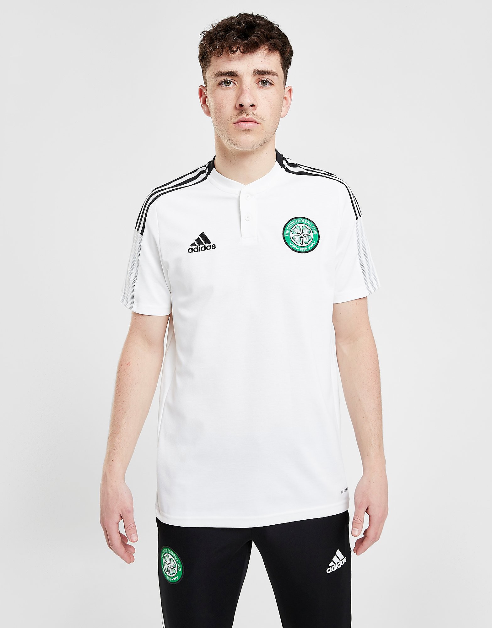 

adidas Celtic FC Training Polo Shirt - White - Mens, White