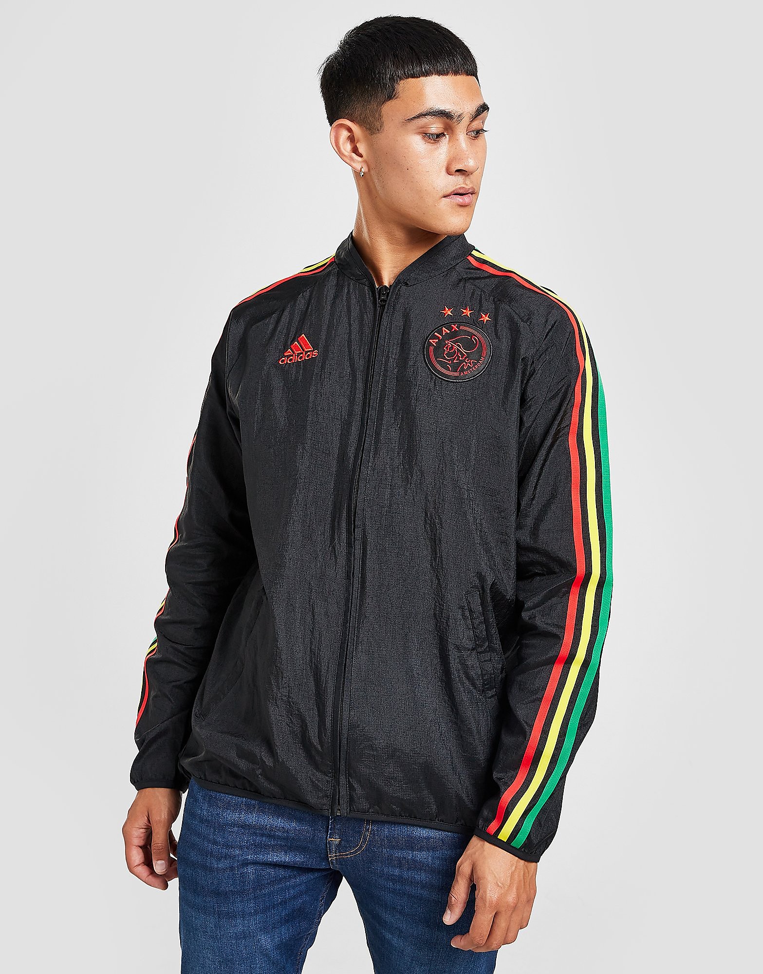 

adidas Ajax Icon Jacket - Black - Mens, Black