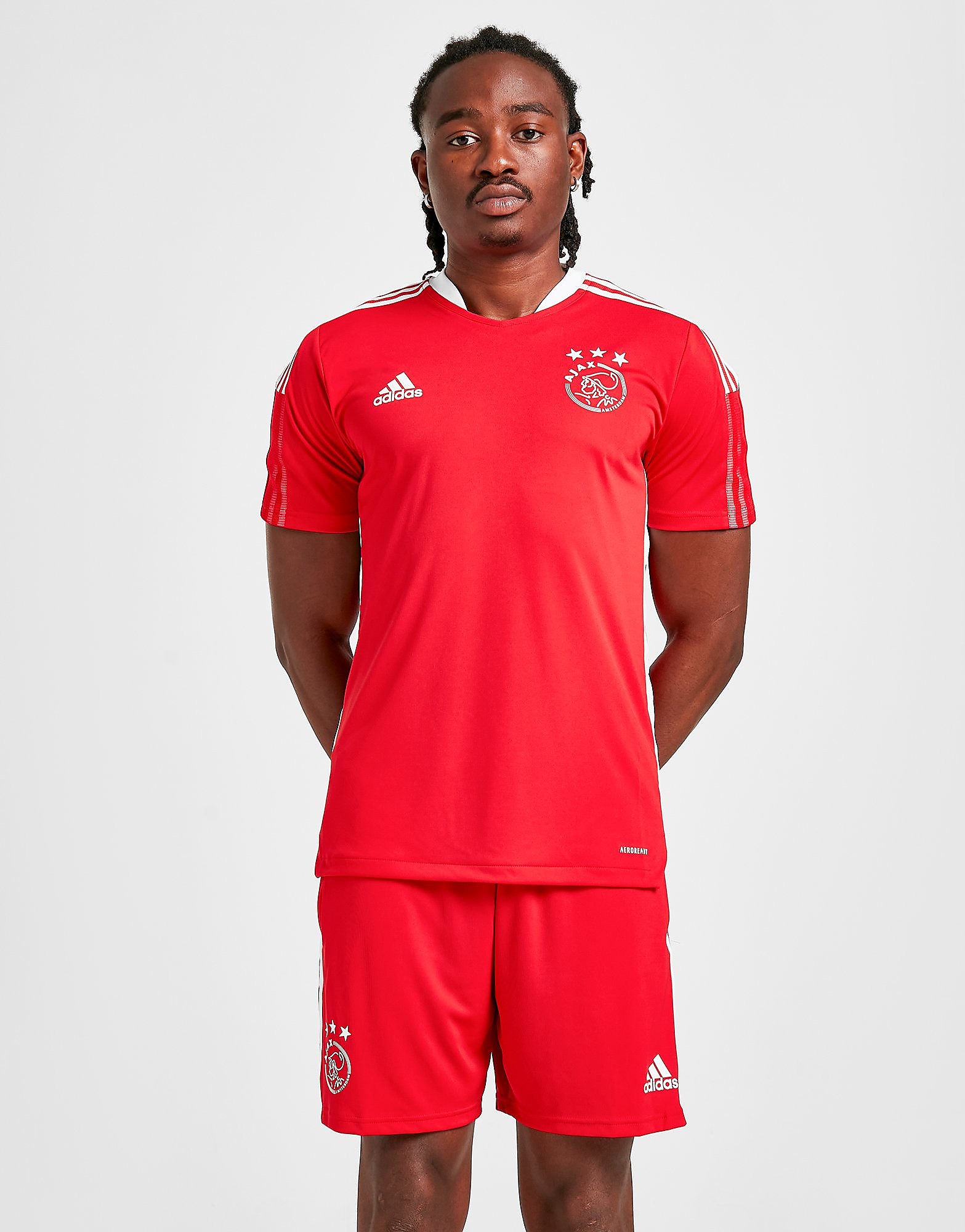 adidas Ajax 2021/22 Training Shorts - Team Collegiate Red - Mens, Team Collegiate Red