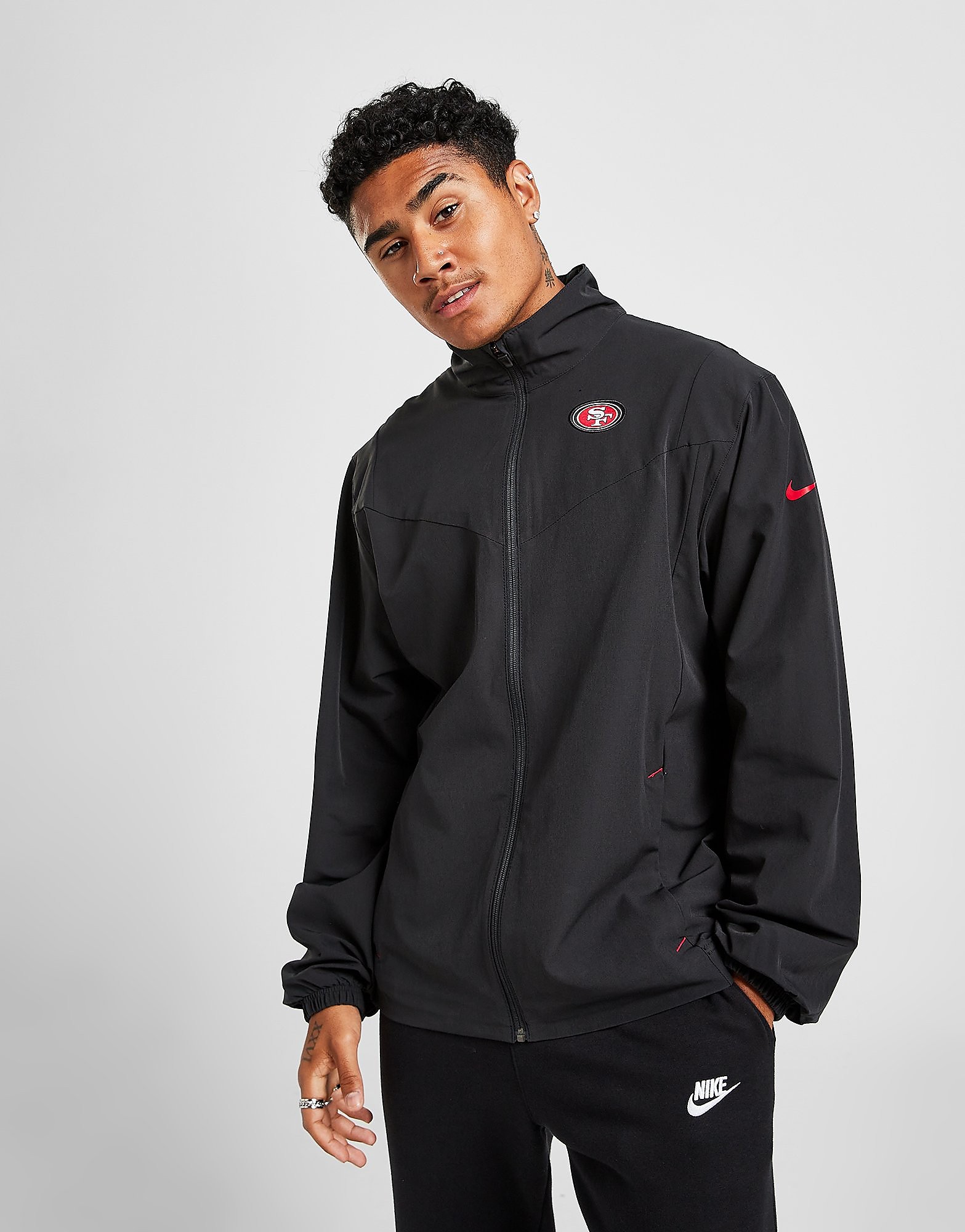 

Nike NFL San Francisco 49ers Full Zip Jacket - Black - Mens, Black