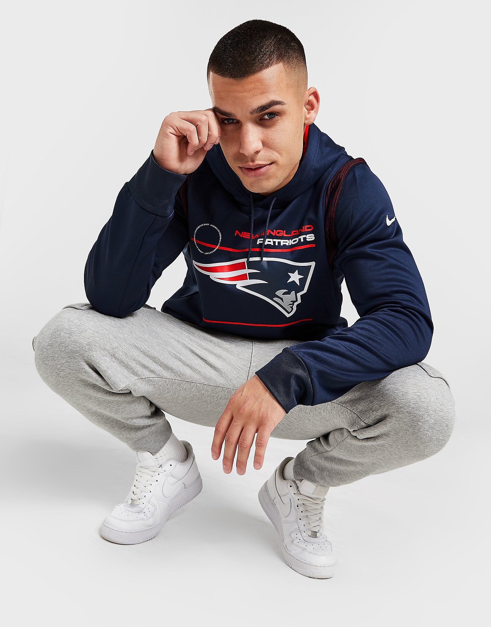 

Nike NFL New England Patriots Therma Hoodie - Blue - Mens, Blue