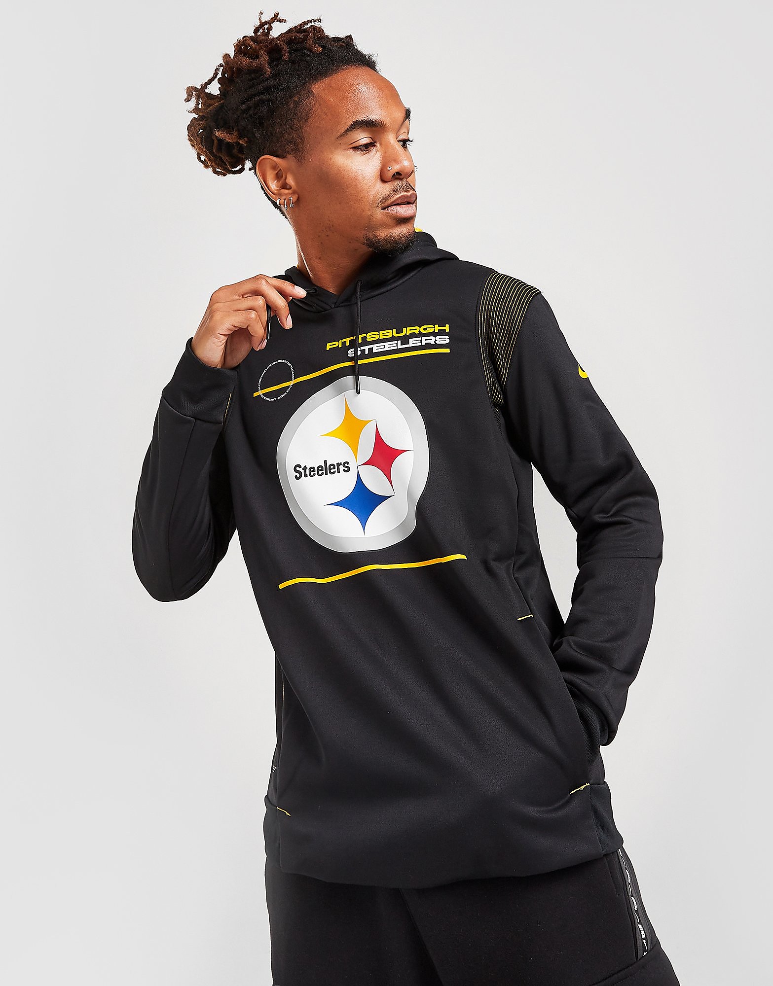 

Nike NFL Pittsburgh Steelers Therma Hoodie - Black - Mens, Black