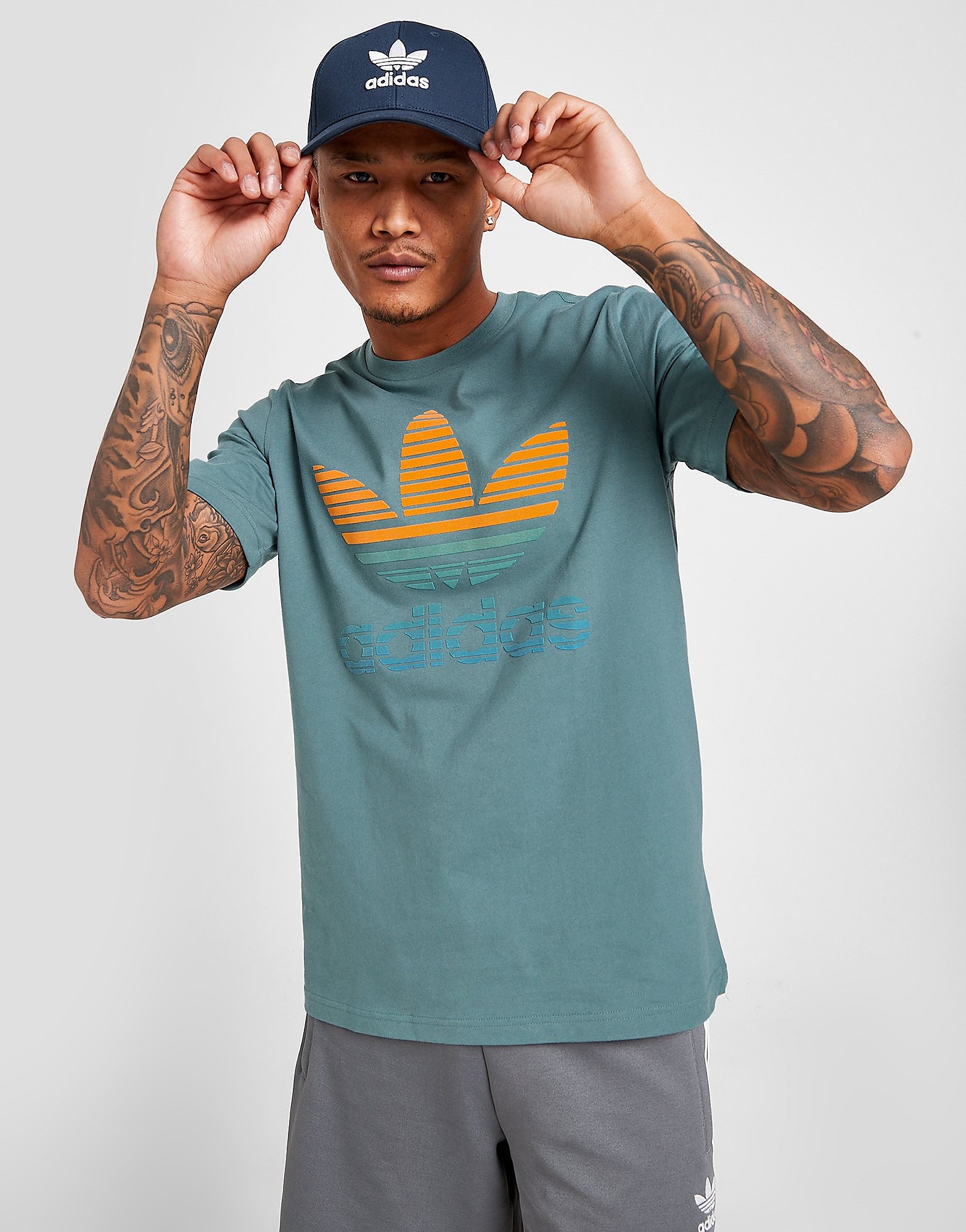 

adidas Originals Trefoil Ombre T-Shirt - Hazy Emerald - Mens, Hazy Emerald