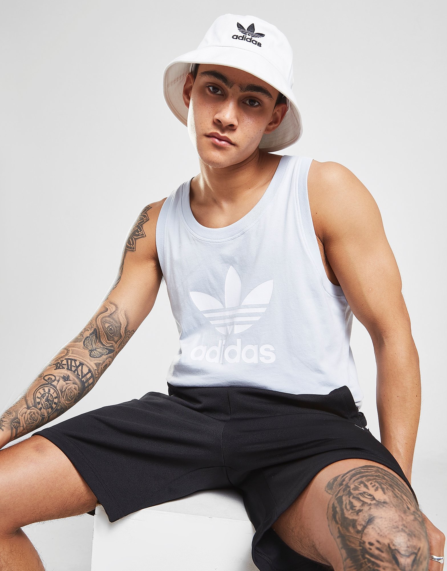 

adidas Originals Trefoil Tank Top - Blue - Mens, Blue