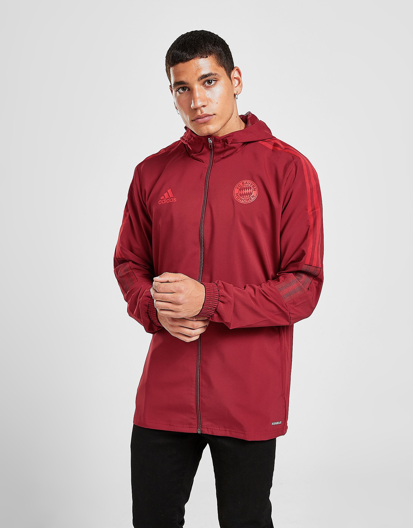 

adidas FC Bayern Presentation Jacket - Craft Red - Mens, Craft Red