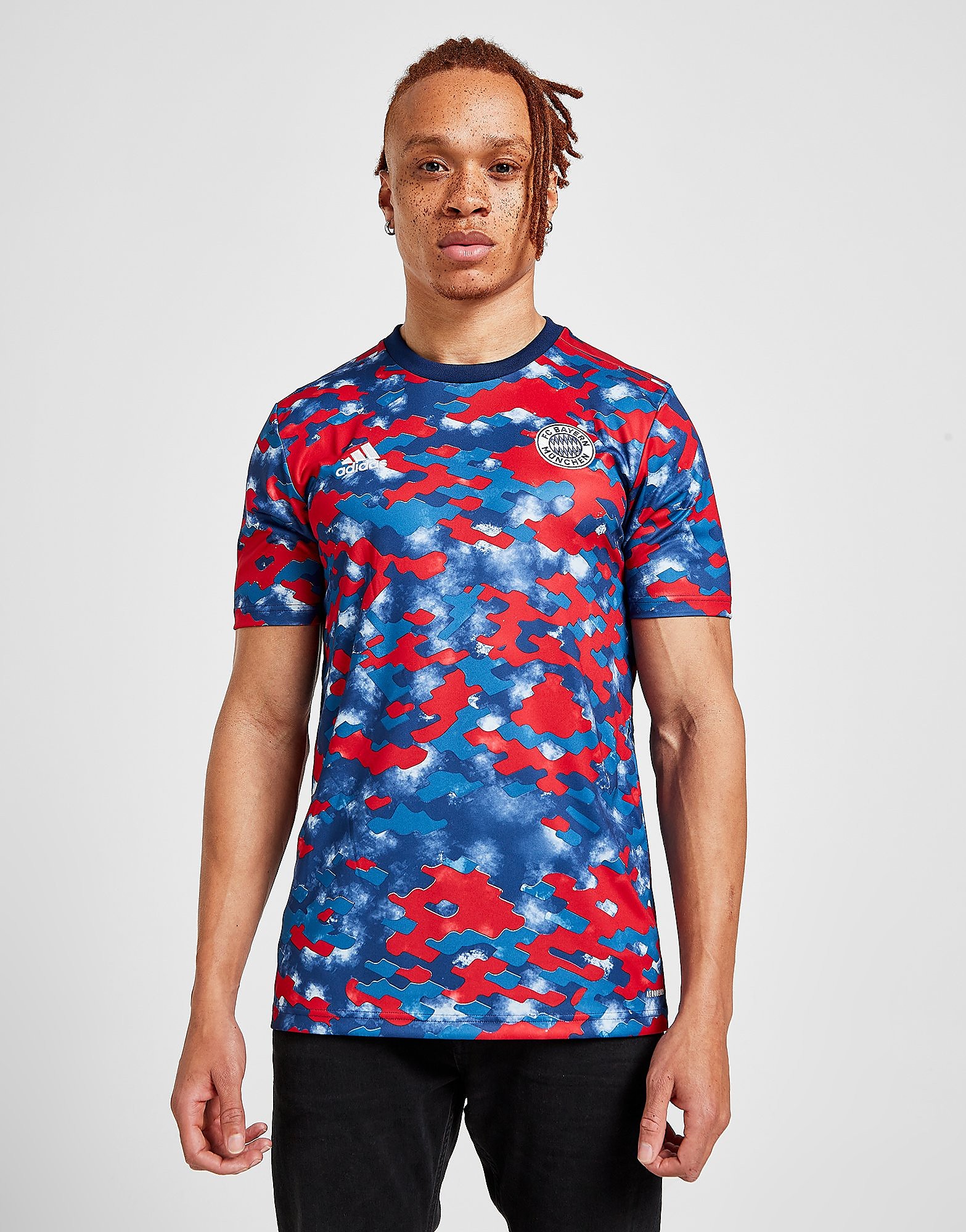 

adidas FC Bayern Pre Match Shirt - Dark Marine / Fcb True Red / Dark Blue - Mens, Dark Marine / Fcb True Red / Dark Blue