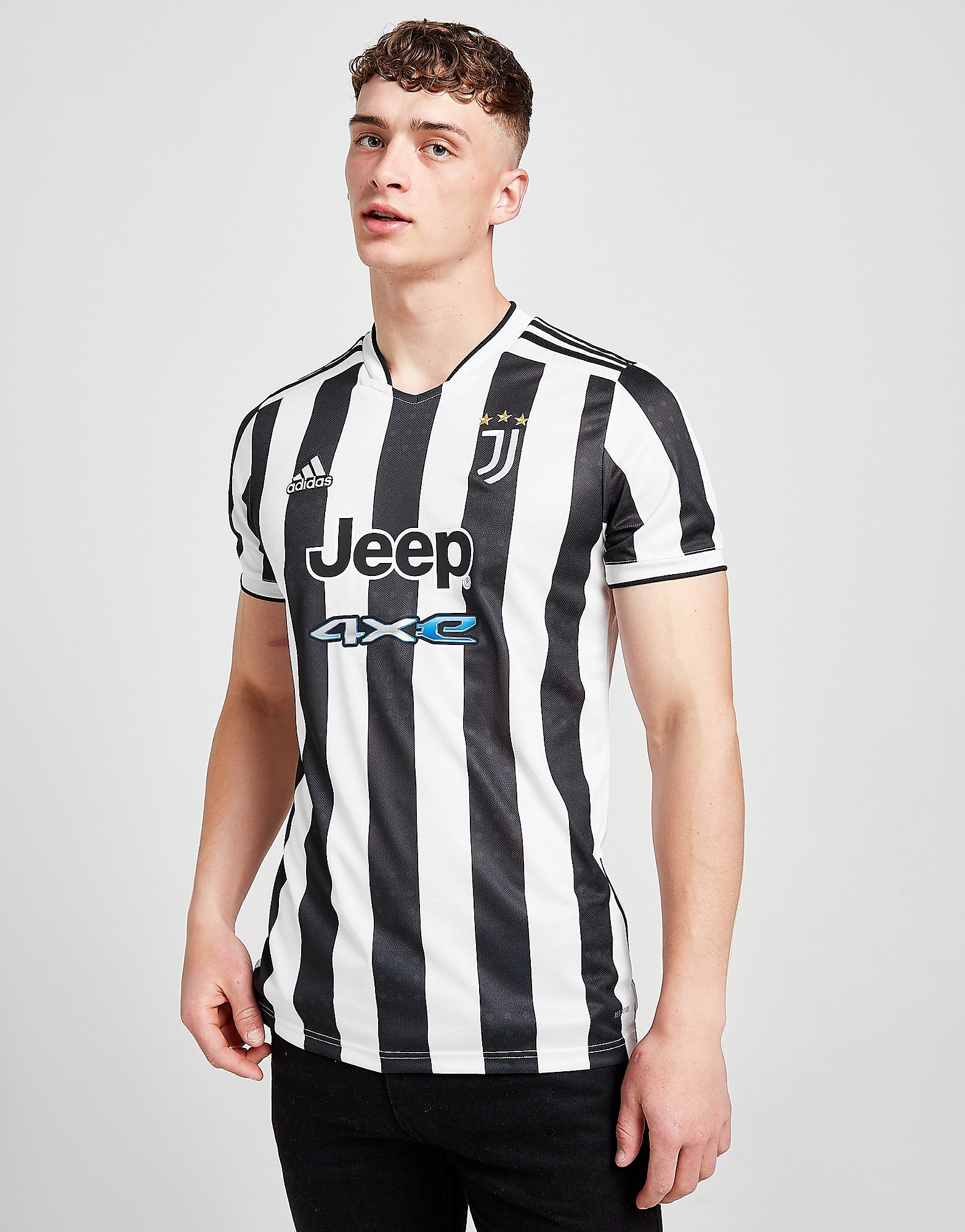 

adidas Juventus 2021/22 Home Shirt - White / Black/Black - Mens, White / Black/Black