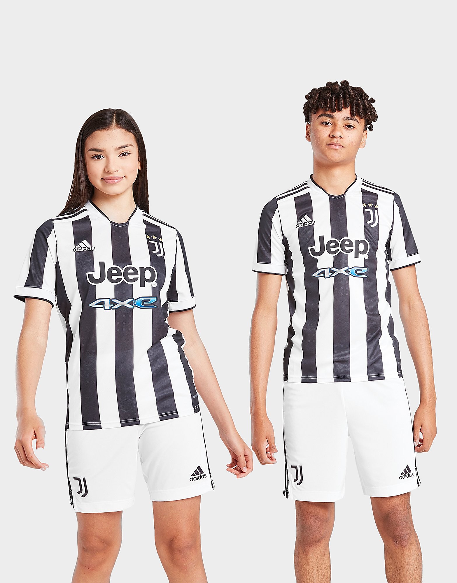 

adidas Juventus 2021/22 Home Shirt Junior - White / Black/Black - Kids, White / Black/Black