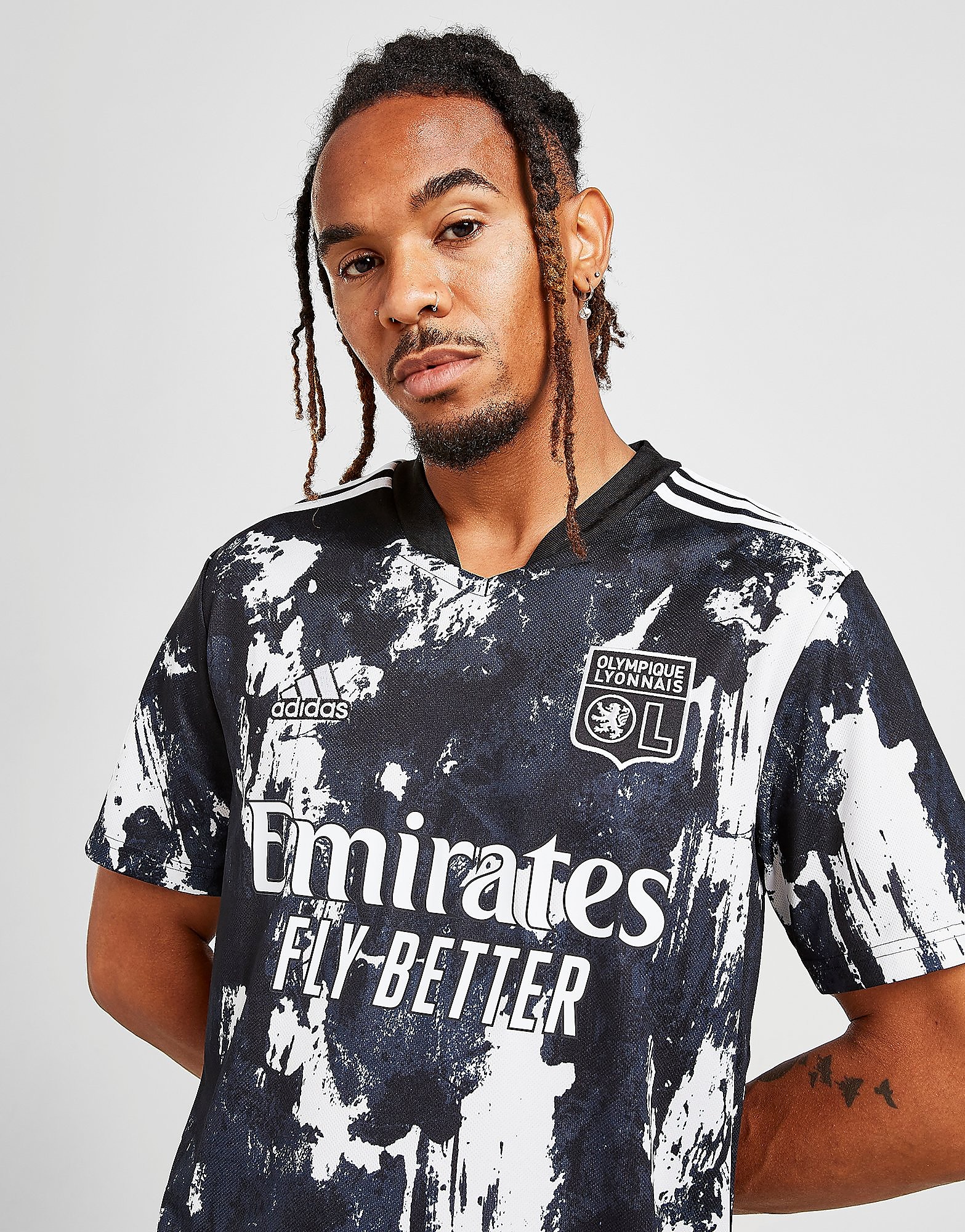 

adidas Olympique Lyon FC 2021/22 Third Shirt - Black - Mens, Black