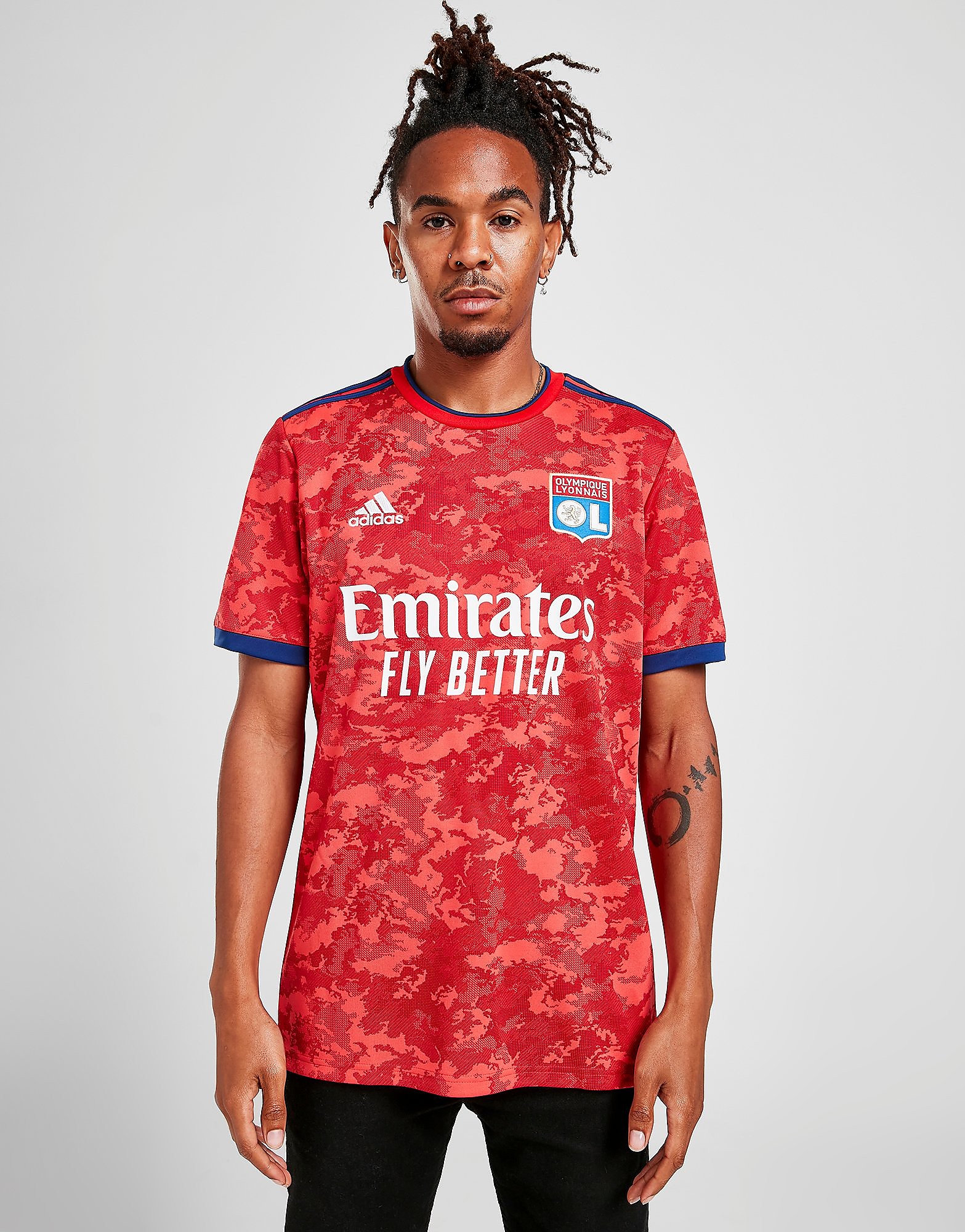 

adidas Olympique Lyon 2021/22 Away Shirt - Vivid Red - Mens, Vivid Red