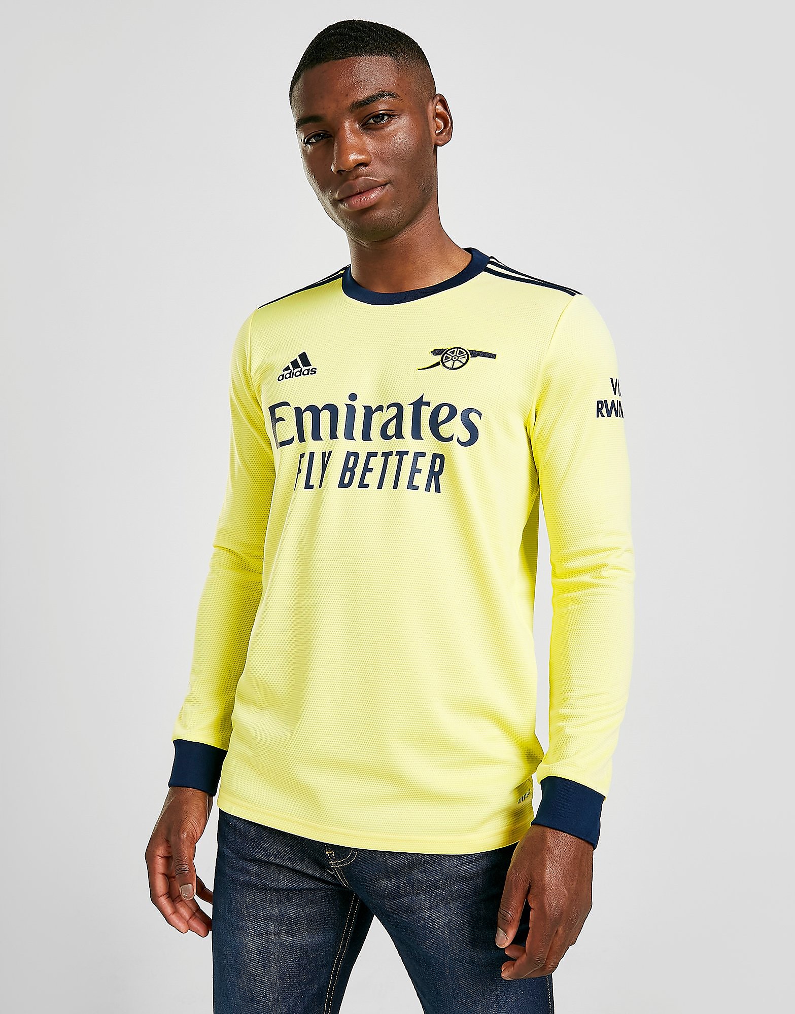 

adidas Arsenal FC 2021 Away Long Sleeve Shirt - Pearl Citrine - Mens, Pearl Citrine